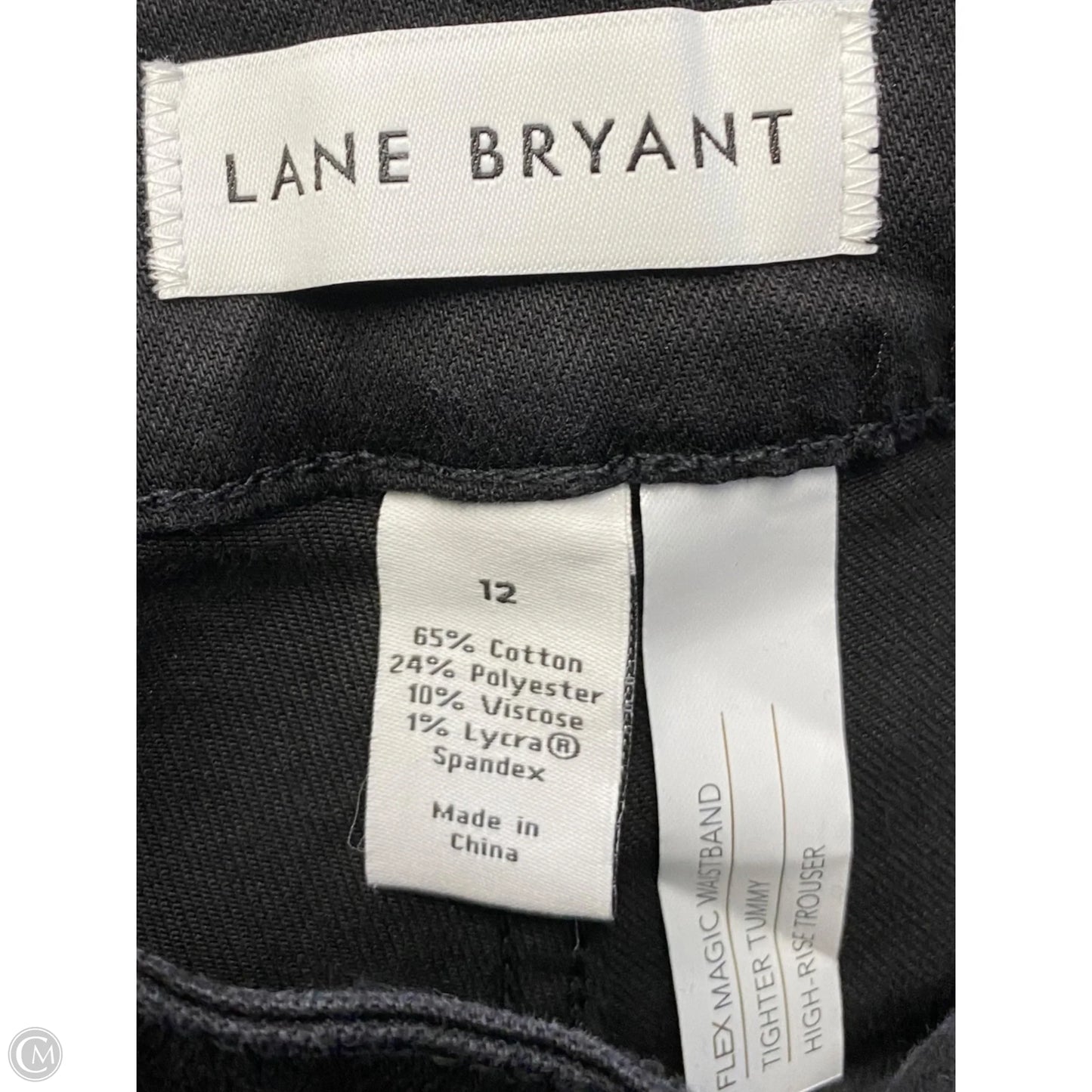 Jeans Flared By Lane Bryant In Black Denim, Size: 12