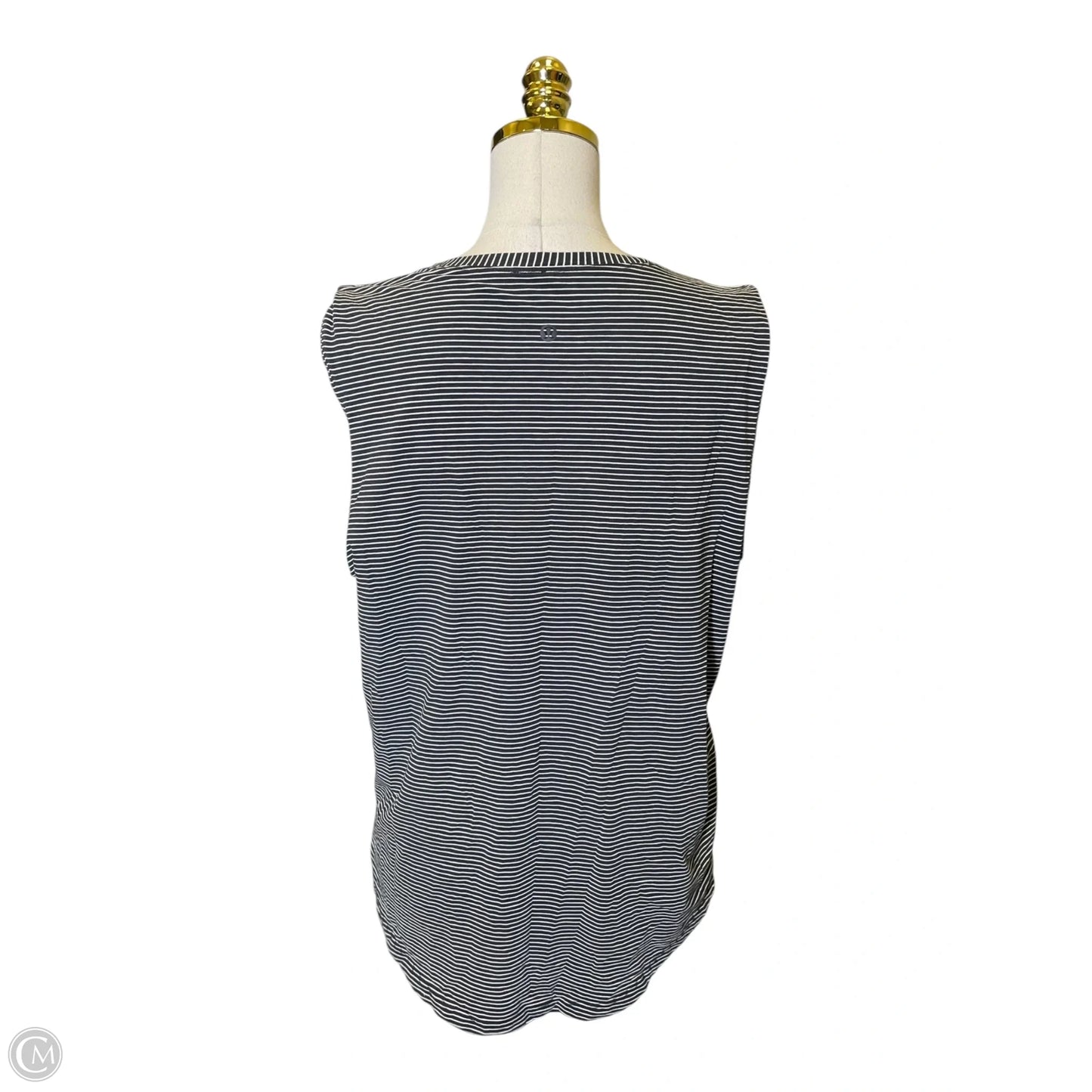 Athletic Tank Top By Lululemon In Black & White, Size: L