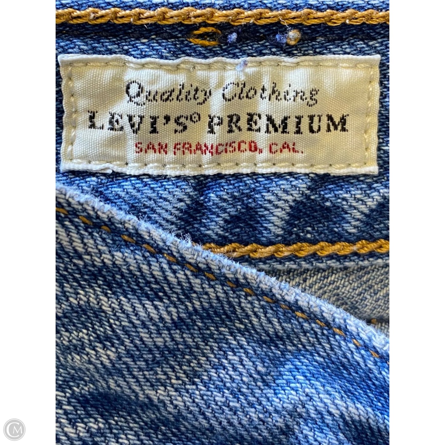 Jeans Straight By Levis In Blue Denim, Size: 2