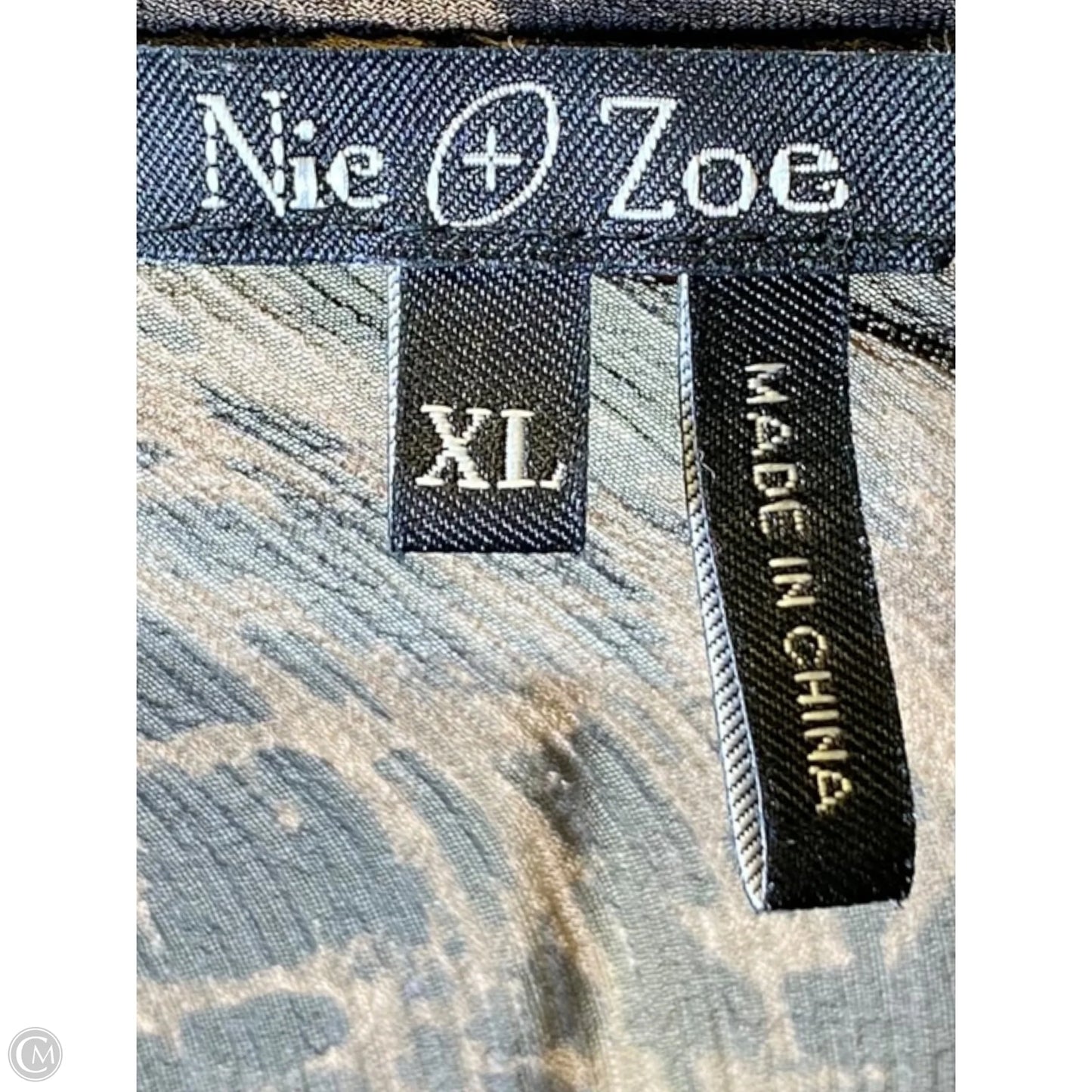 Blouse Long Sleeve By Nic + Zoe In Animal Print, Size: Xl