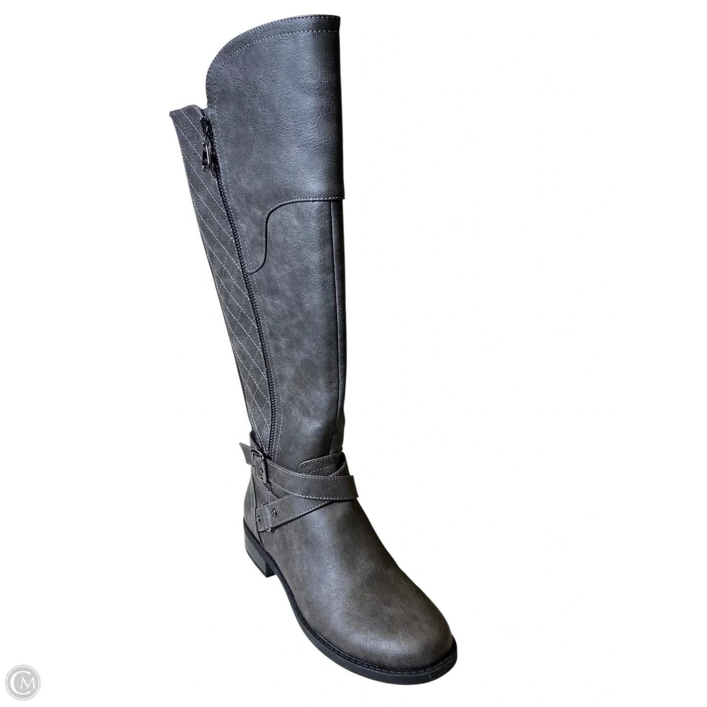 Boots Knee Heels By Guess In Grey, Size: 7.5