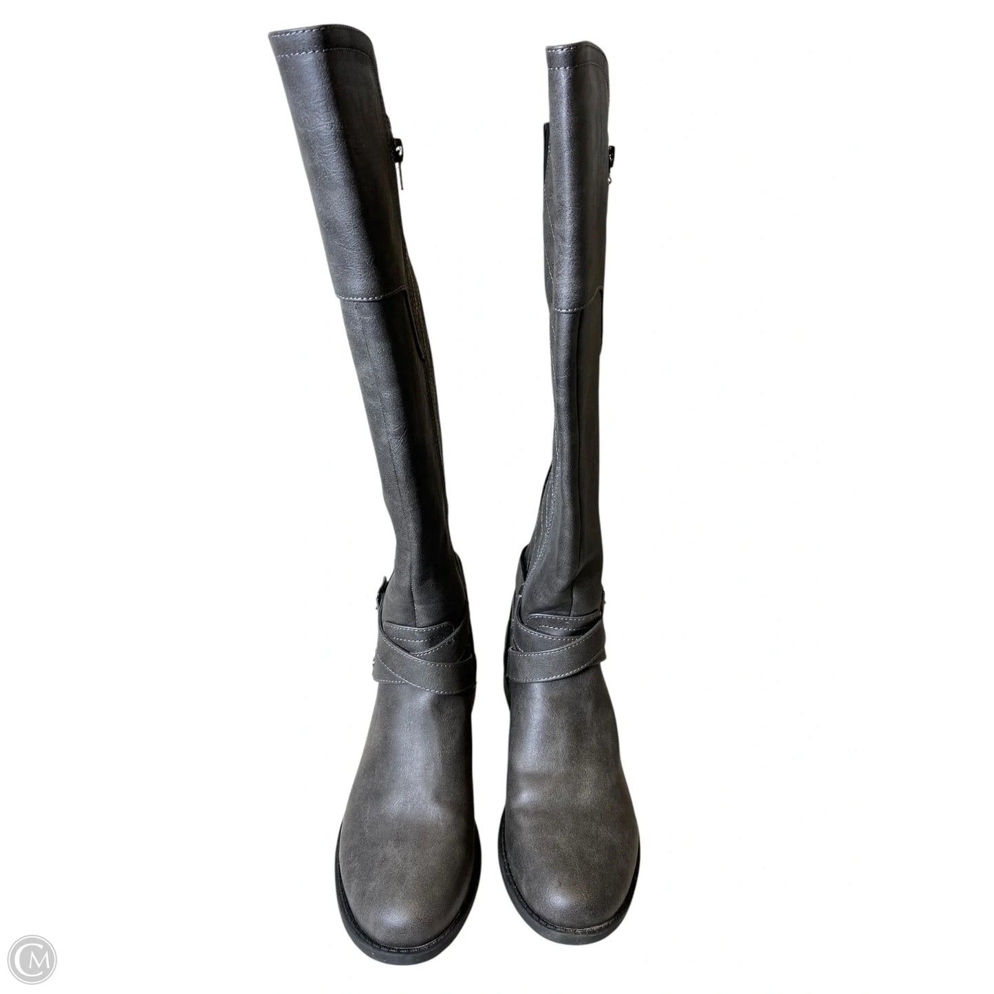 Boots Knee Heels By Guess In Grey, Size: 7.5