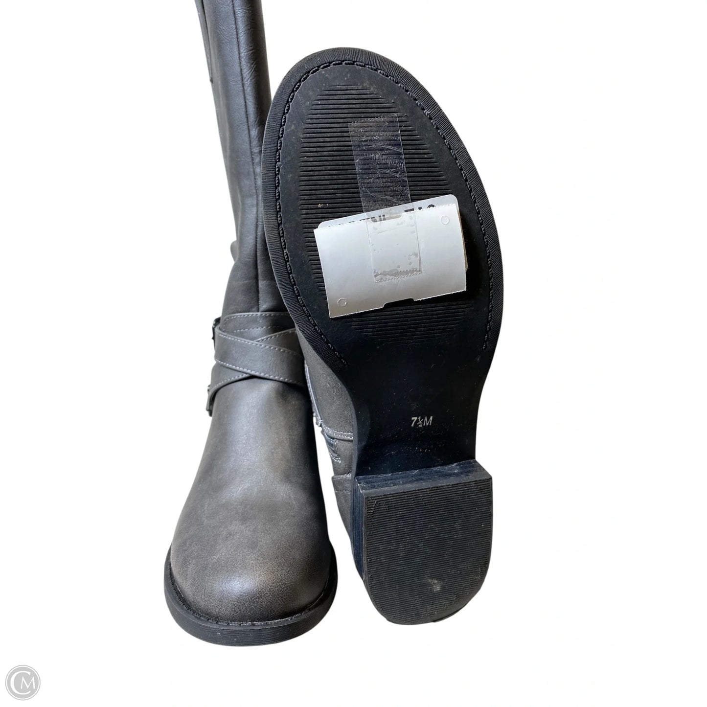 Boots Knee Heels By Guess In Grey, Size: 7.5