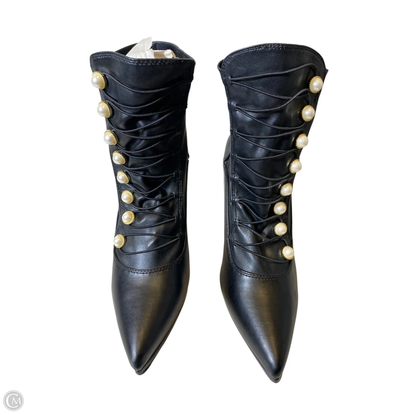 Boots Ankle Heels By Clothes Mentor In Black, Size: 11