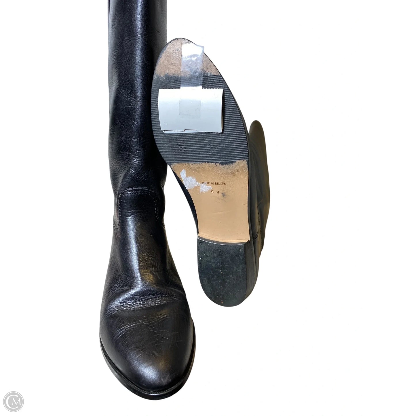 Boots Leather By West In Black, Size: 9