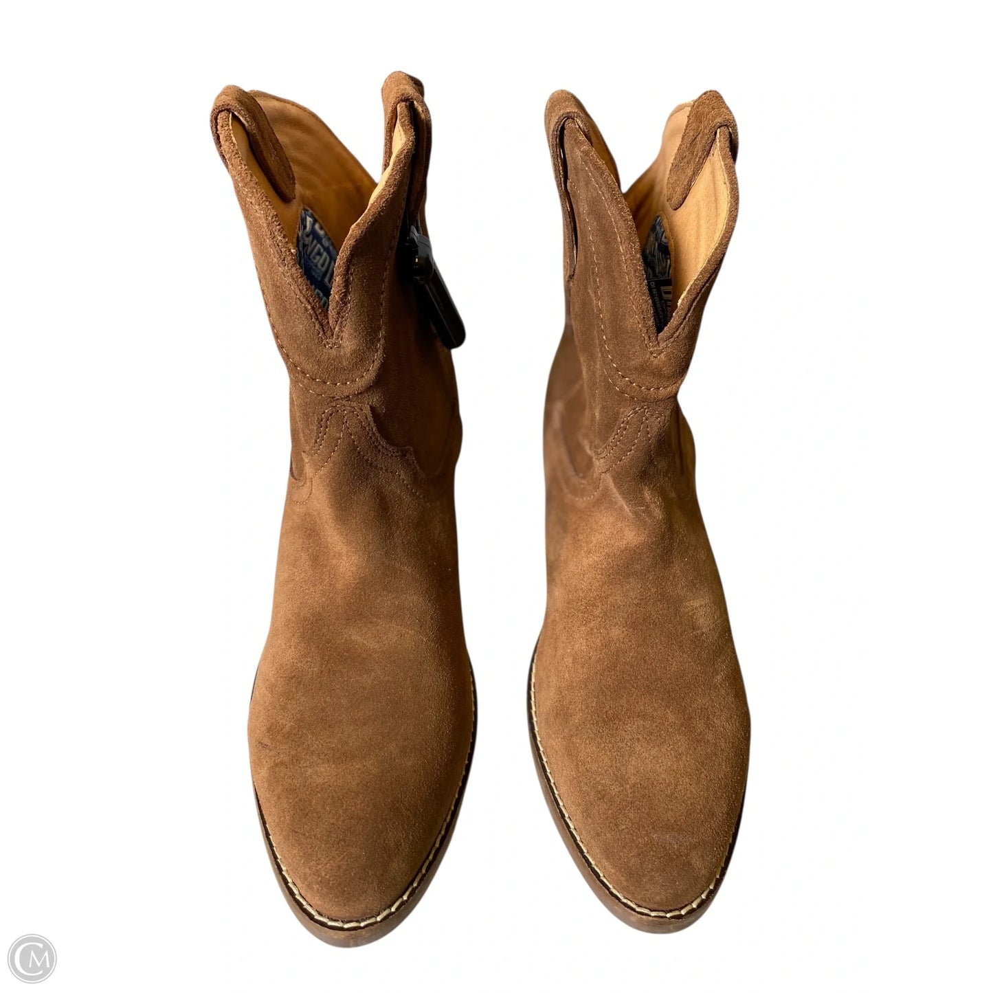 Boots Ankle Heels By Dingo In Brown, Size: 9