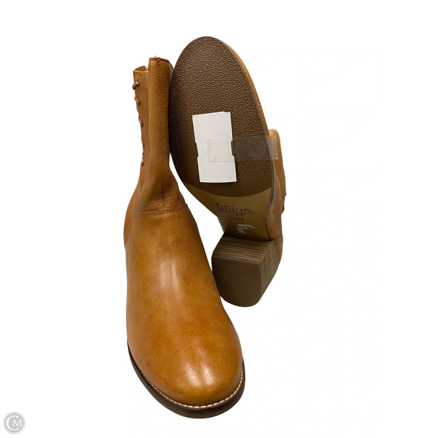 Boots Ankle Heels By Latigo In Brown, Size: 11