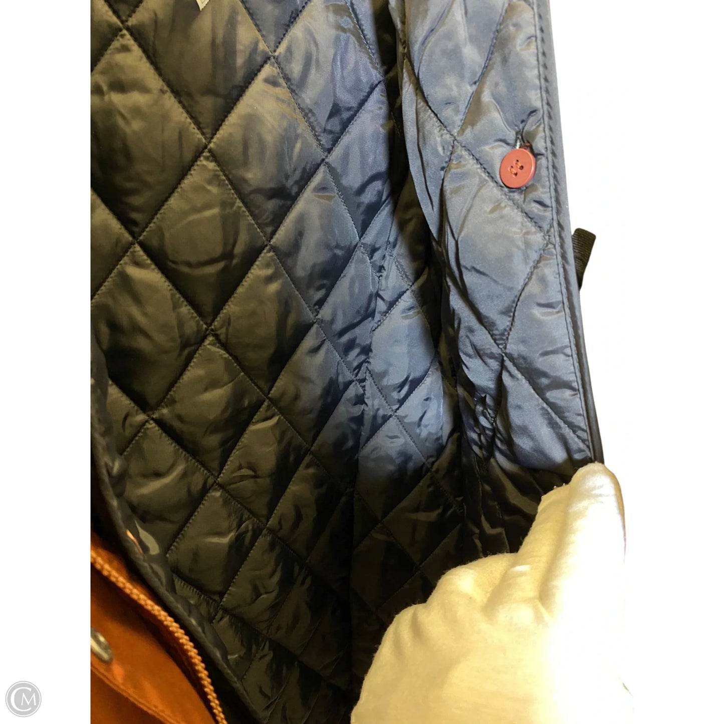 Coat Raincoat By Eddie Bauer In Brown, Size: S