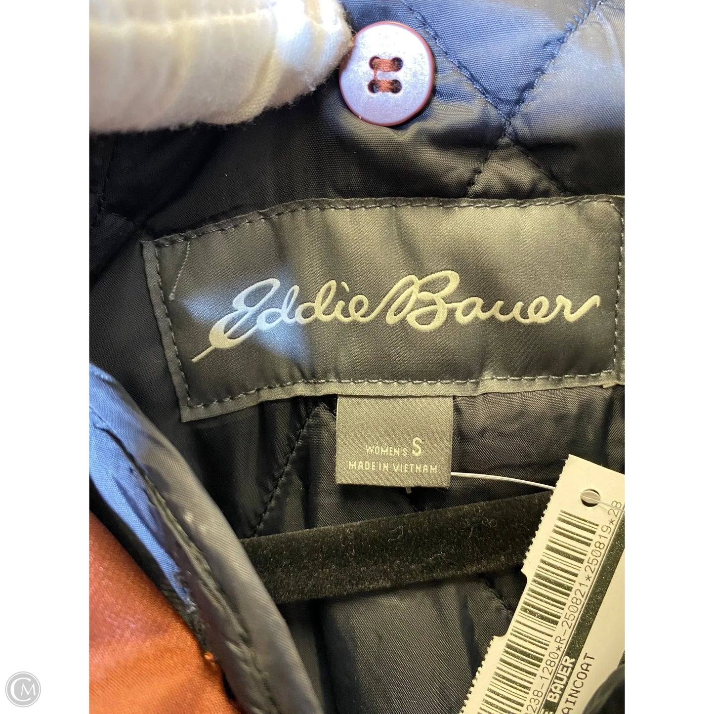Coat Raincoat By Eddie Bauer In Brown, Size: S