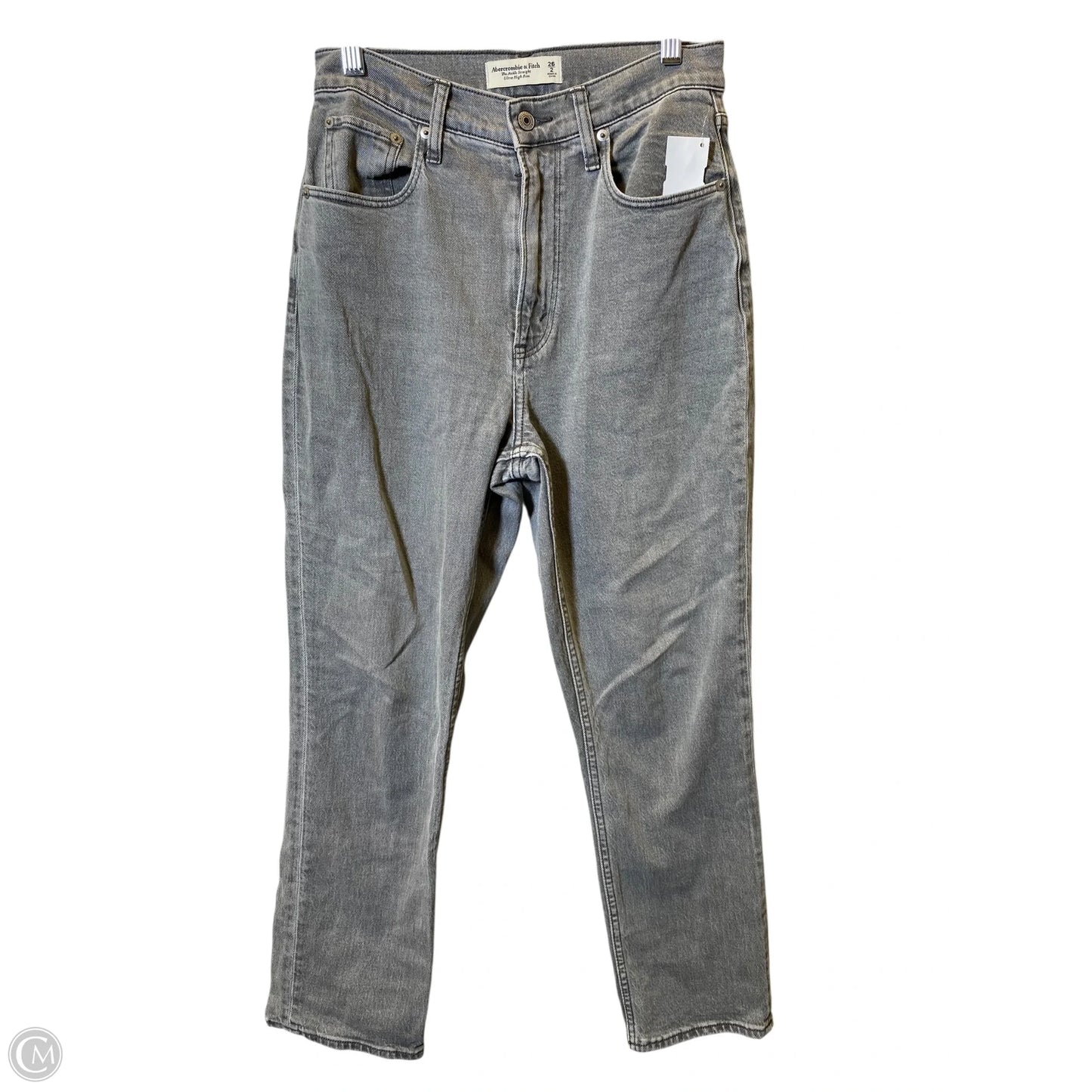 Jeans Straight By Abercrombie And Fitch In Grey, Size: 2