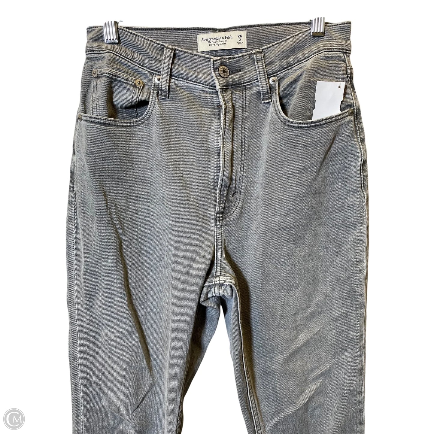Jeans Straight By Abercrombie And Fitch In Grey, Size: 2