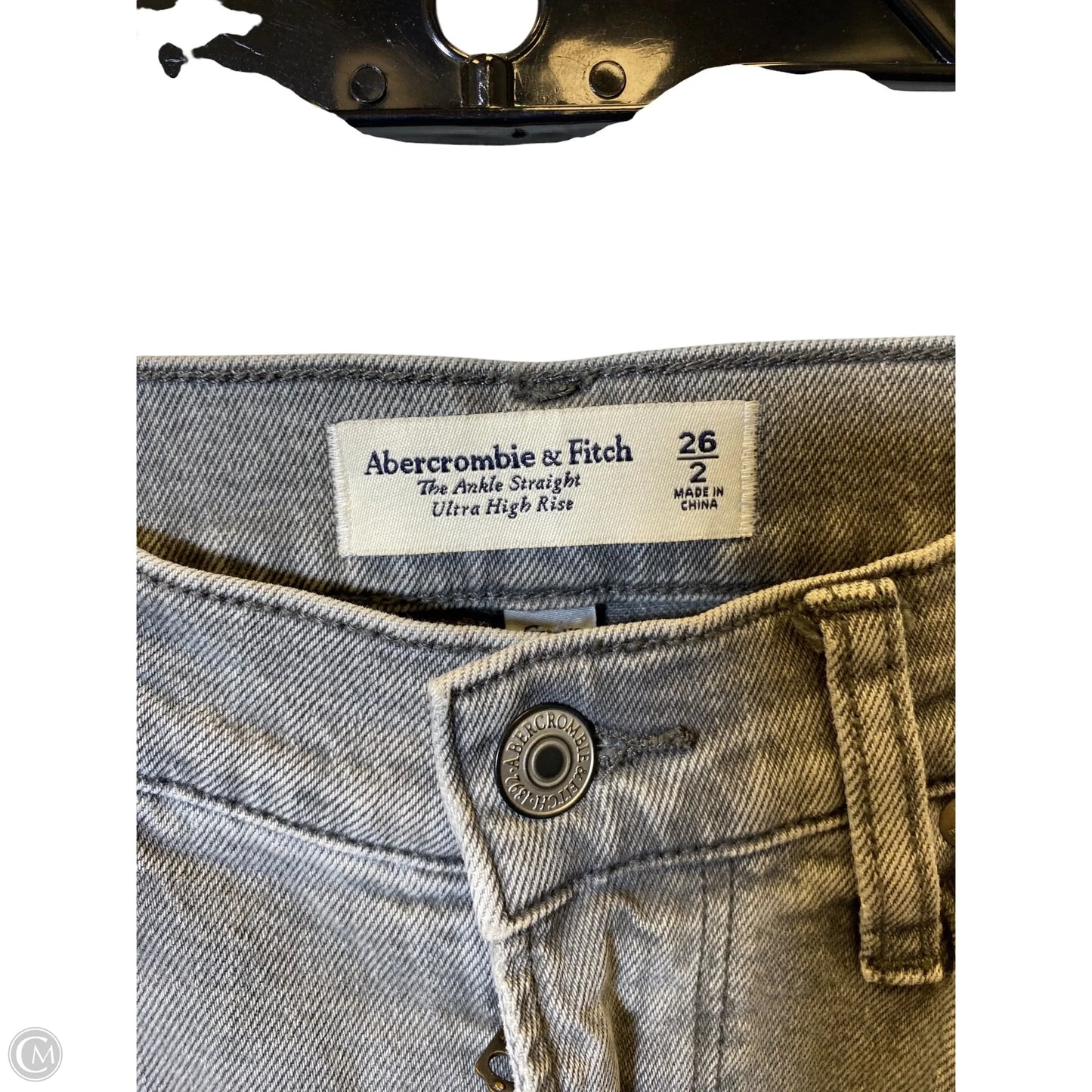 Jeans Straight By Abercrombie And Fitch In Grey, Size: 2