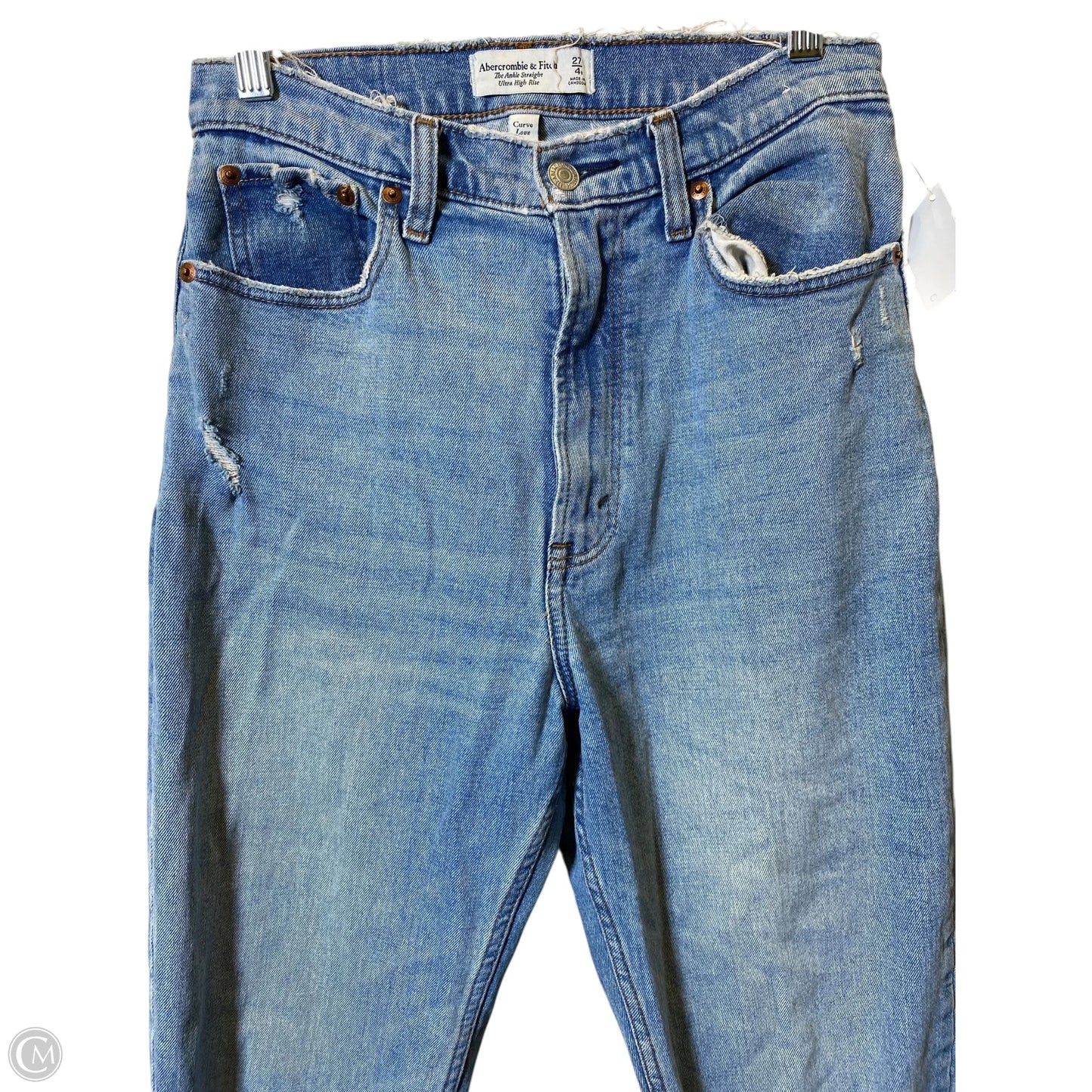 Jeans Straight By Abercrombie And Fitch In Blue, Size: 4