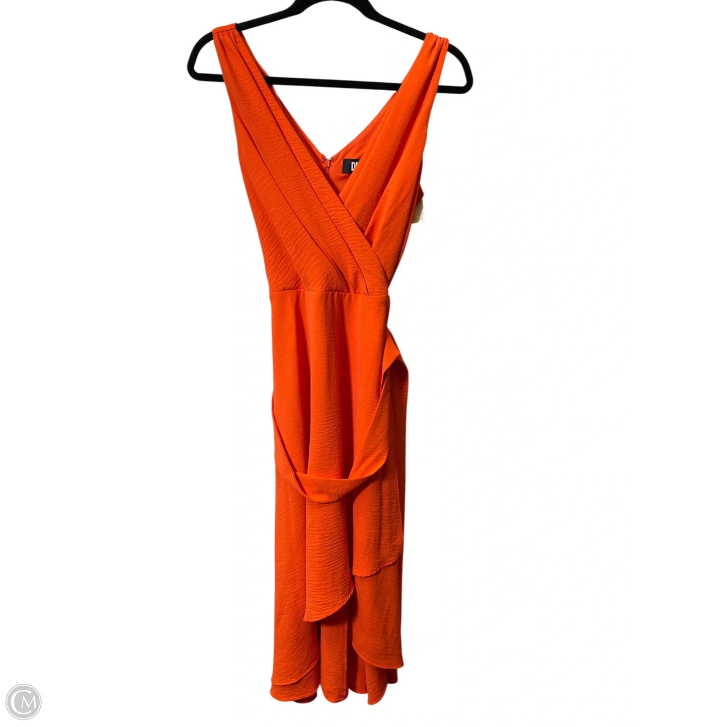 Dress Casual Midi By Dkny In Orange, Size: 8