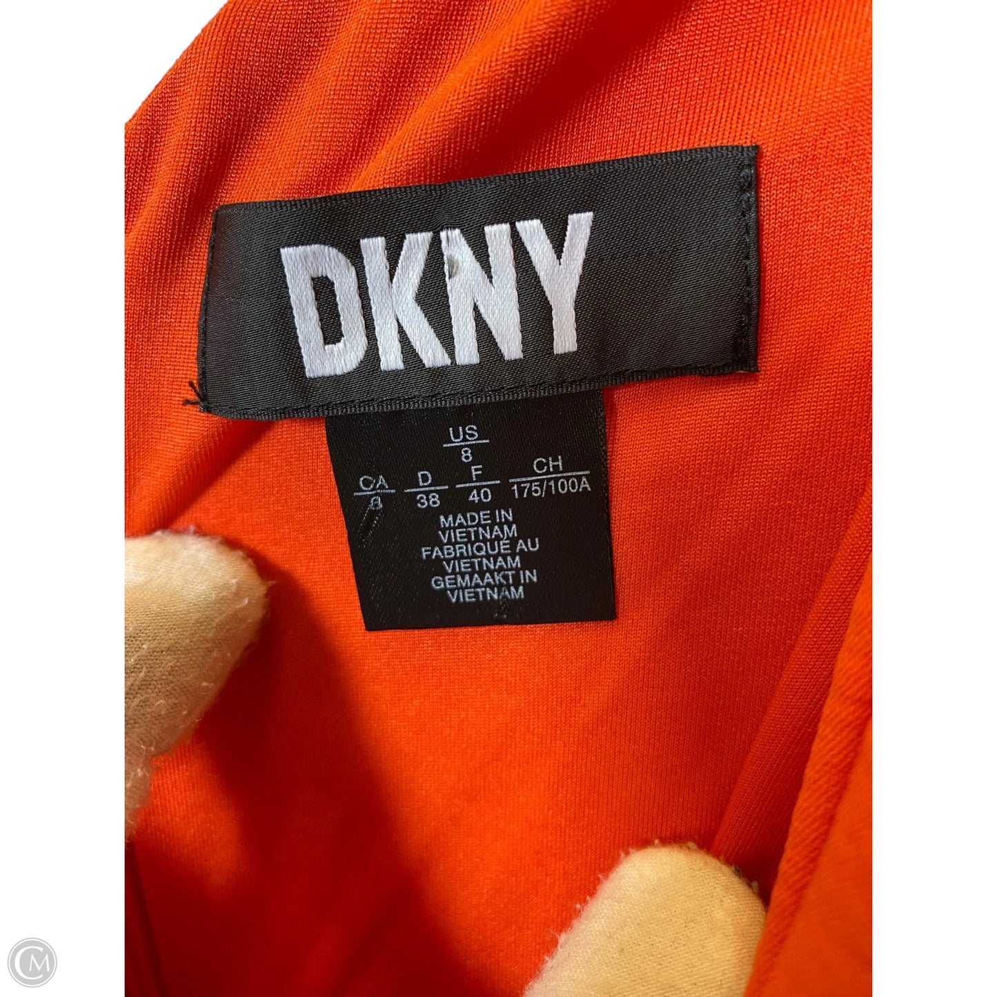 Dress Casual Midi By Dkny In Orange, Size: 8