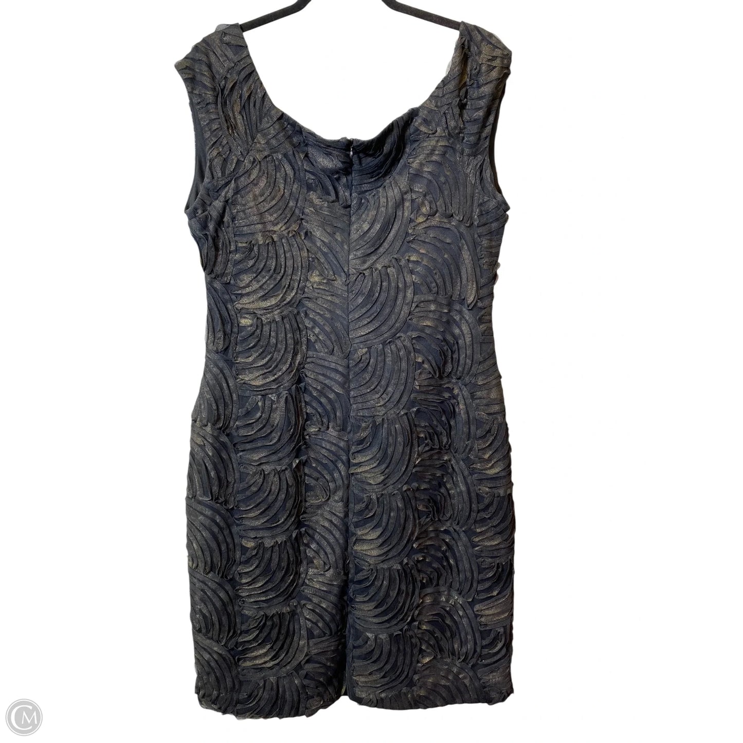 Dress Casual Midi By Jessica Howard In Black & Gold, Size: 16