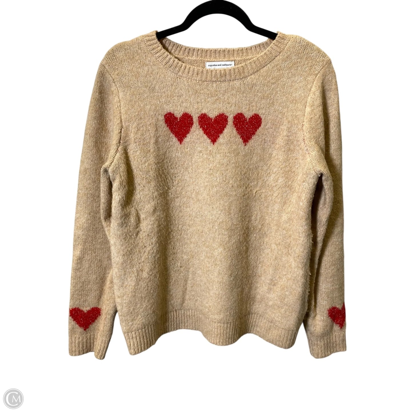 Sweater By Cupcakes And Cashmere In Red & Tan, Size: M