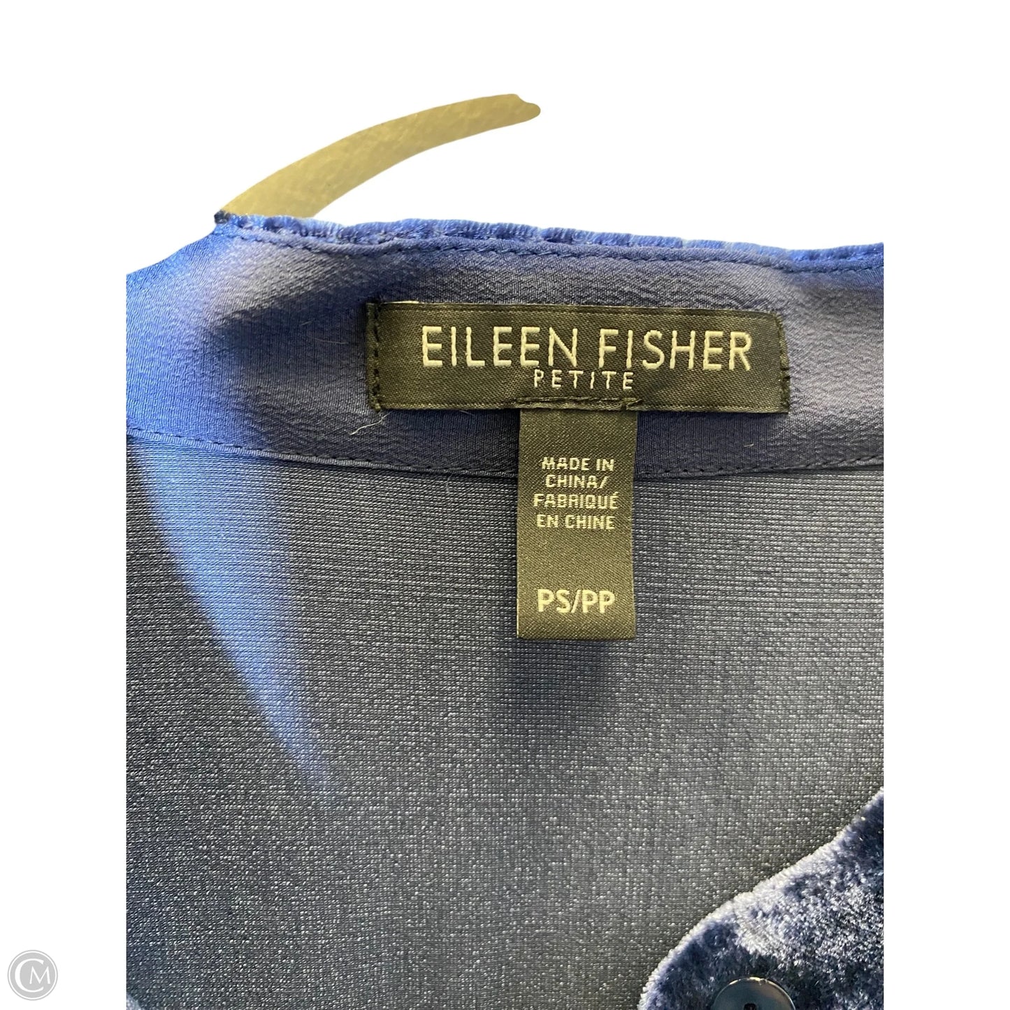 Top Long Sleeve By Eileen Fisher In Blue, Size: S