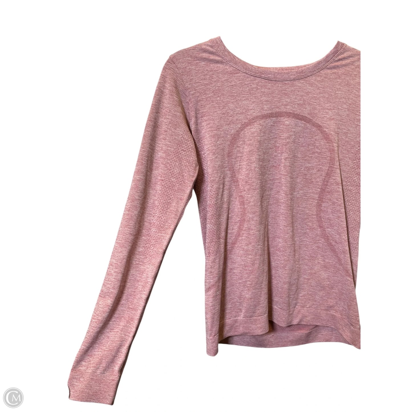 Athletic Top Long Sleeve Crewneck By Lululemon In Pink, Size: M