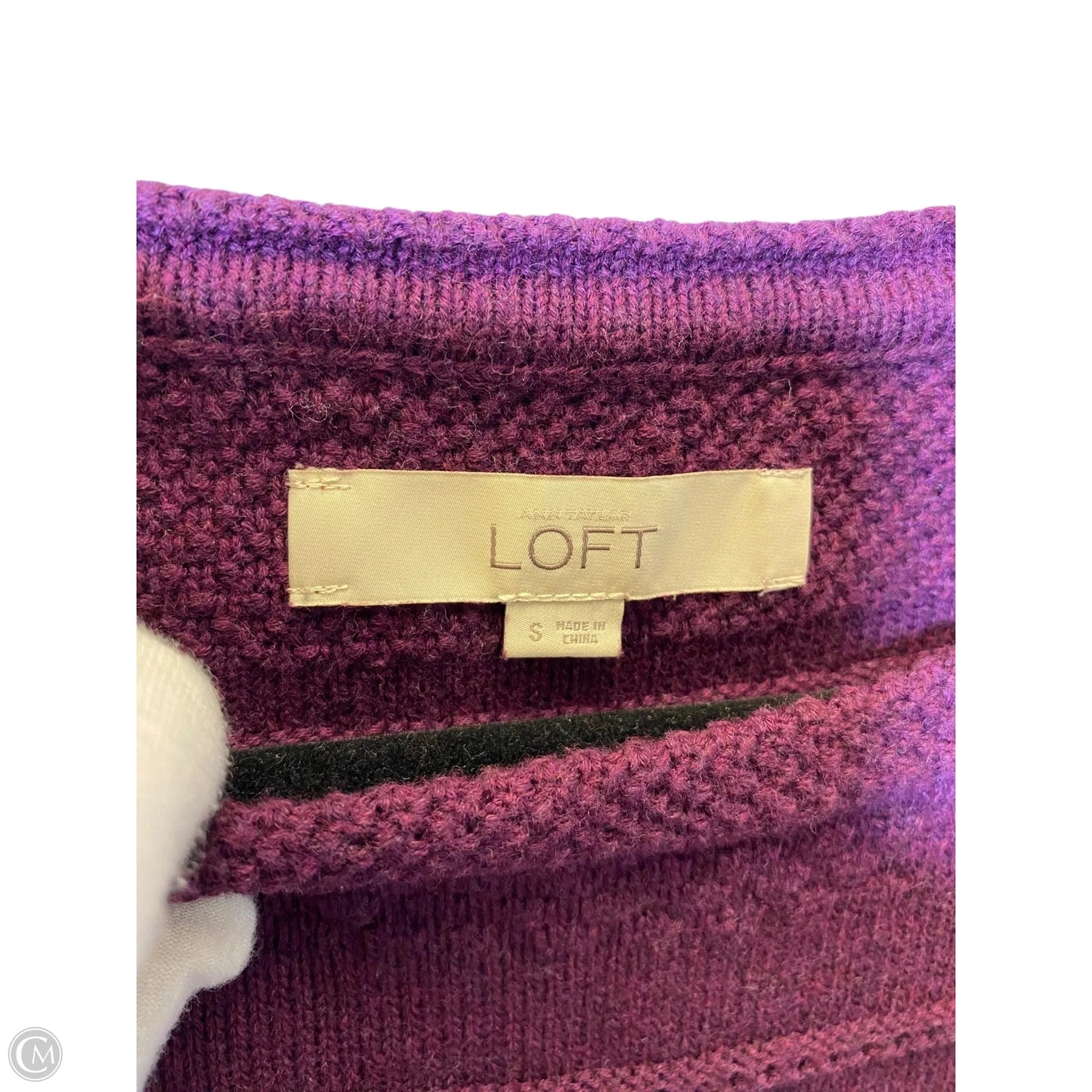Sweater By Loft In Purple, Size: S