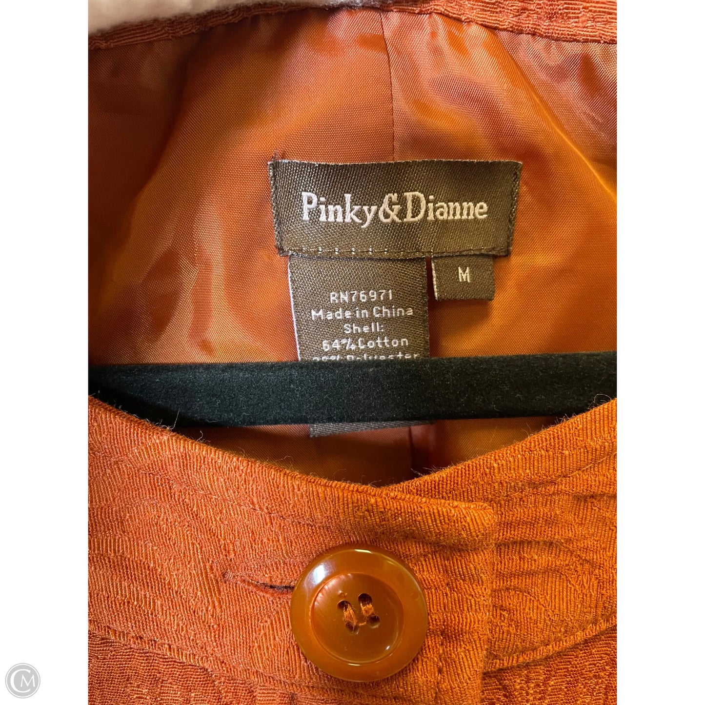 Jacket Moto By Clothes Mentor In Orange, Size: M