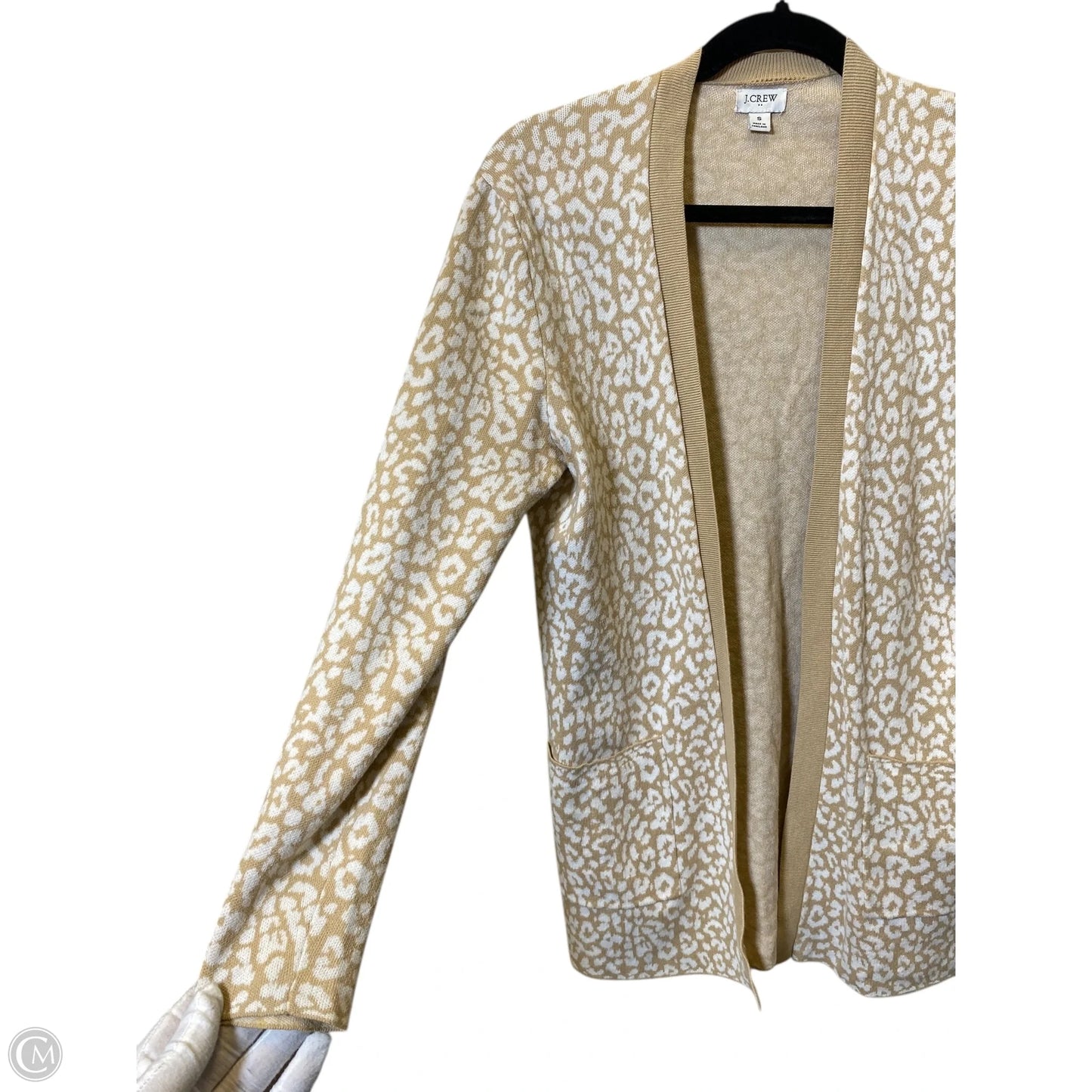 Cardigan By J. Crew In Tan & White, Size: S