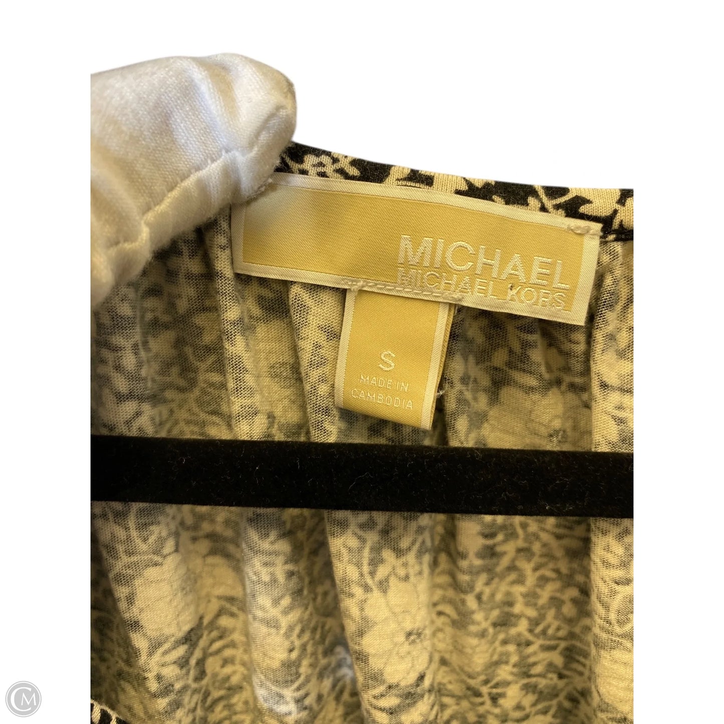Top Long Sleeve By Michael By Michael Kors In Black & White, Size: S