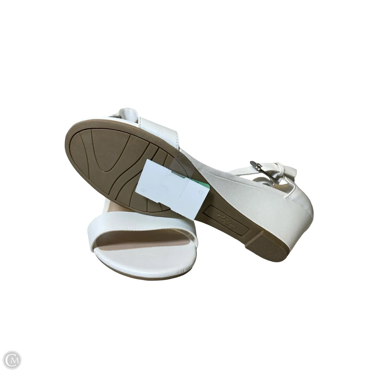 Shoes Heels Wedge By Dexflex In White, Size: 9W