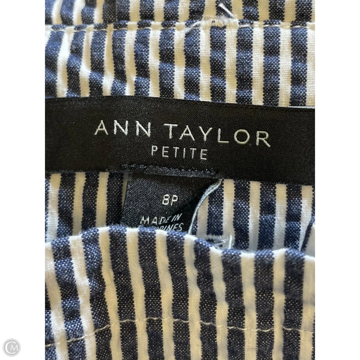 Skirt Midi By Ann Taylor In Striped Pattern, Size: 8