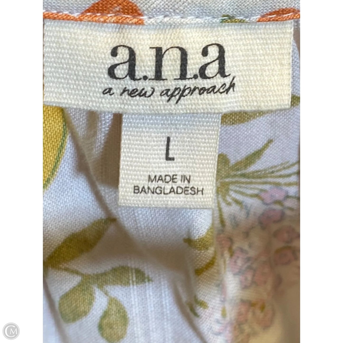 Blouse Long Sleeve By Ana In Floral Print, Size: L