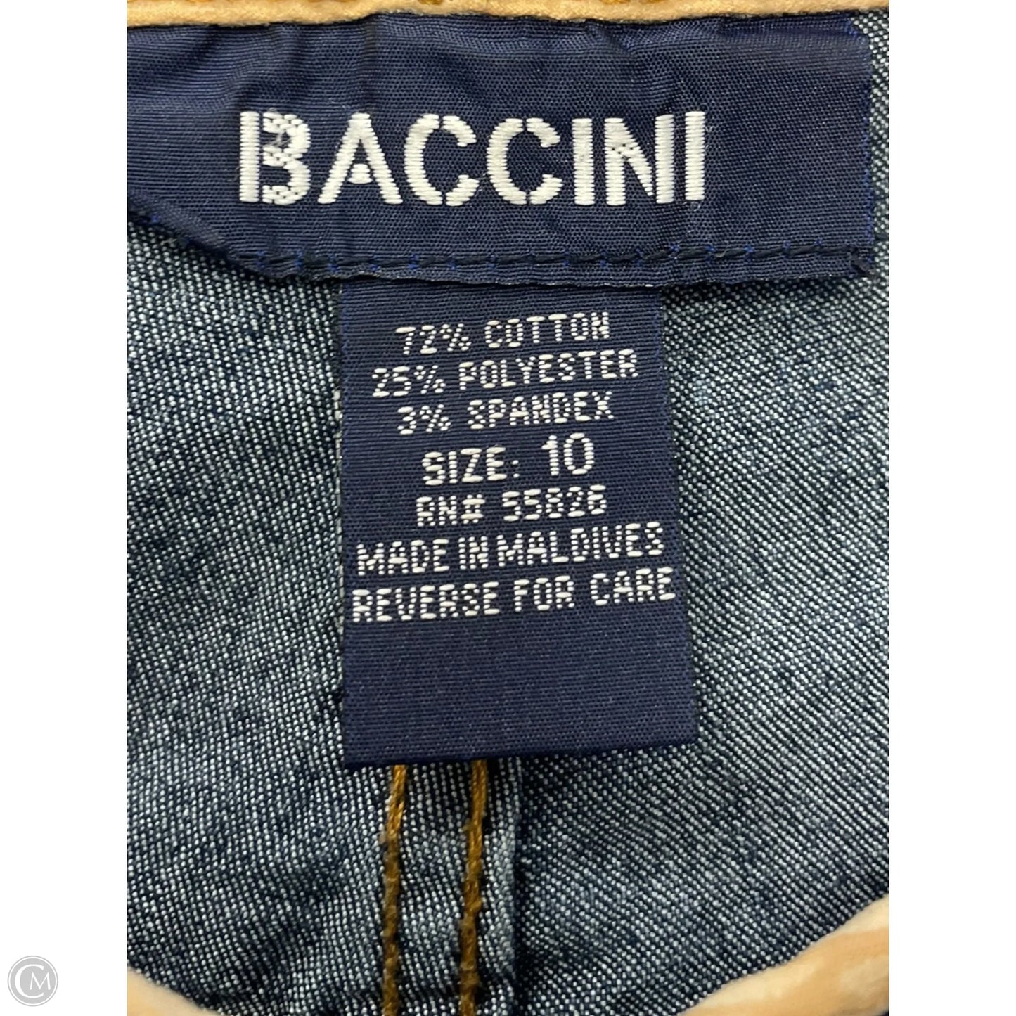 Jeans Wide Leg By Baccini In Blue & Tan, Size: 10
