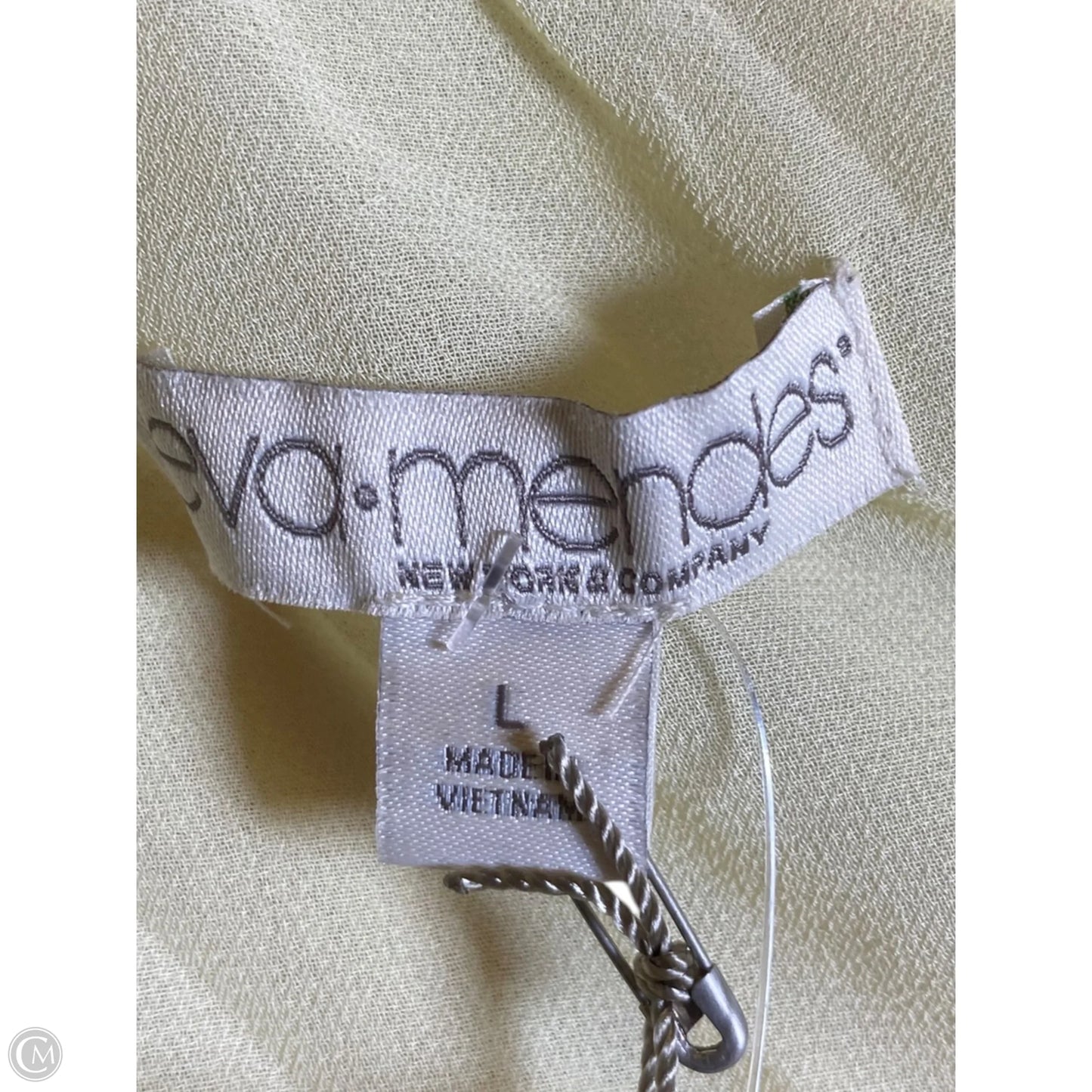 Blouse Sleeveless By Eva Mendes In Yellow, Size: L