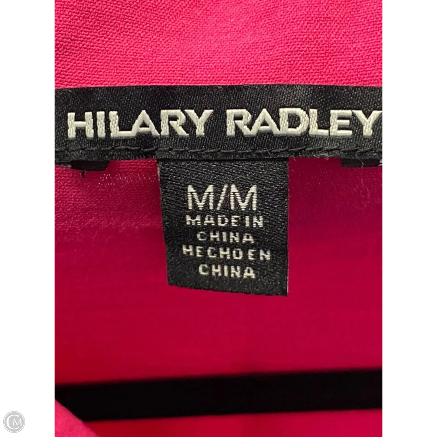 Blouse Short Sleeve By Hilary Radley In Pink, Size: M