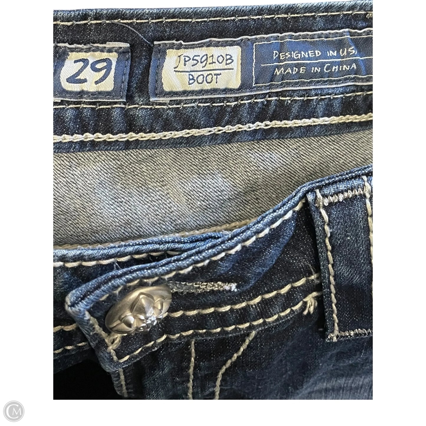 Jeans Boot Cut By Miss Me In Blue, Size: 8