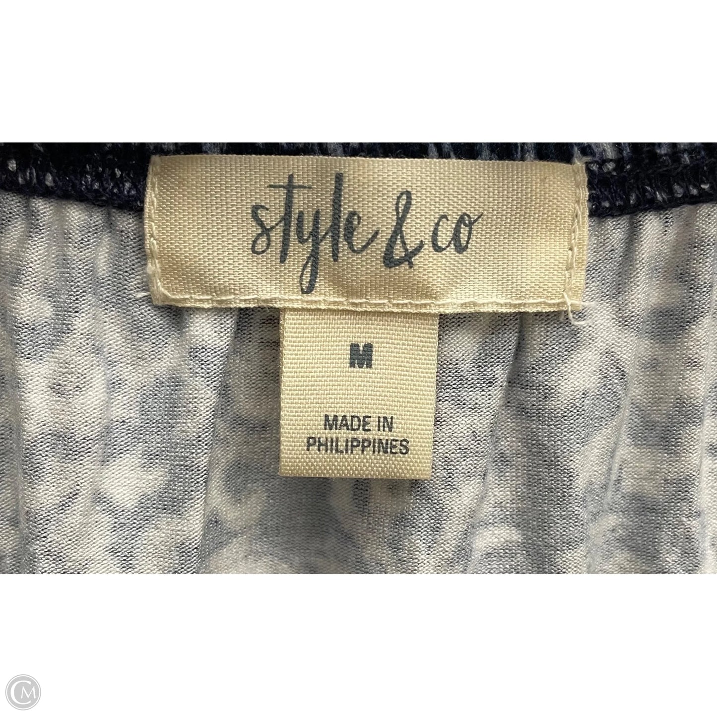 Top 3/4 Sleeve By Style And Company In Blue, Size: M