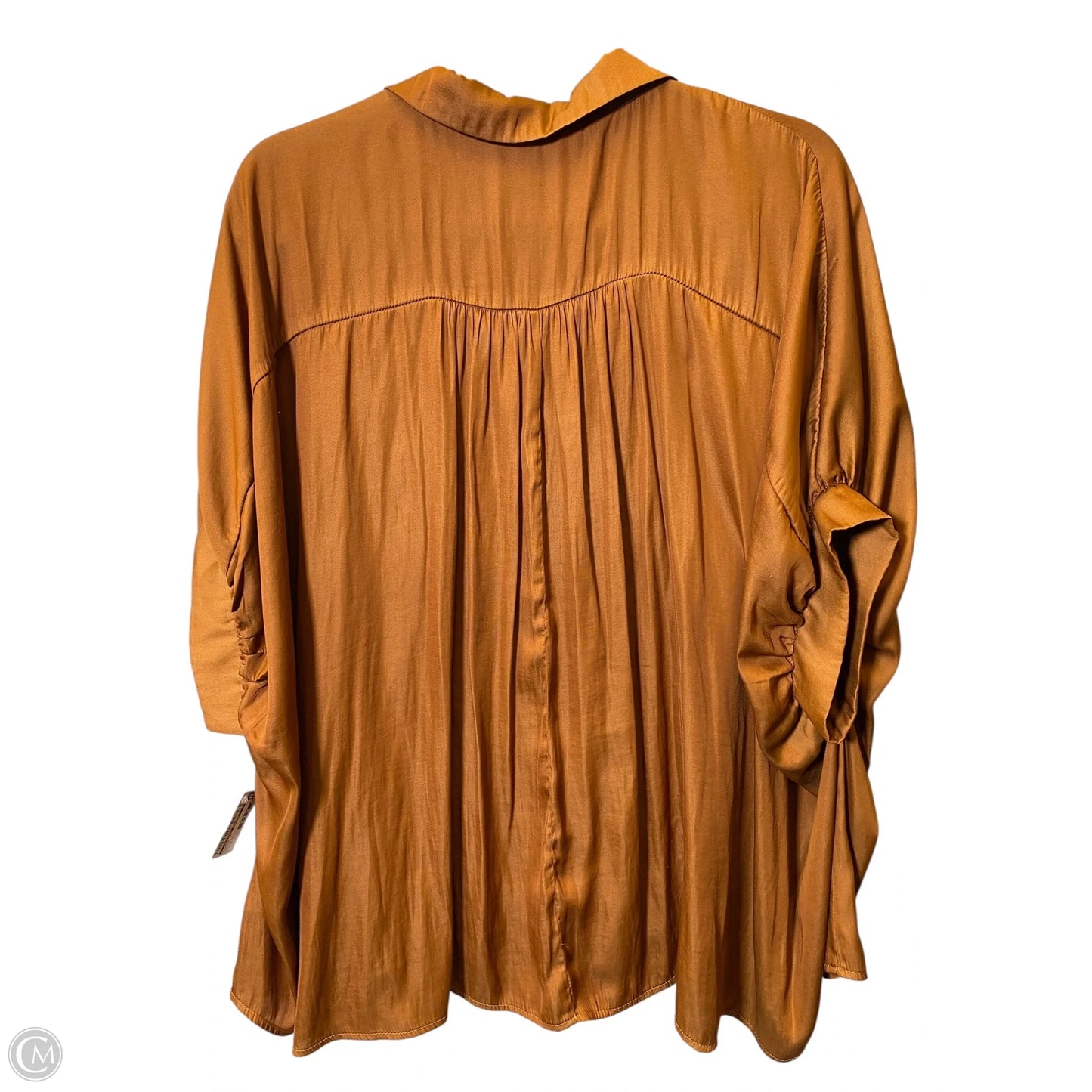Blouse Short Sleeve By Clothes Mentor In Bronze, Size: M