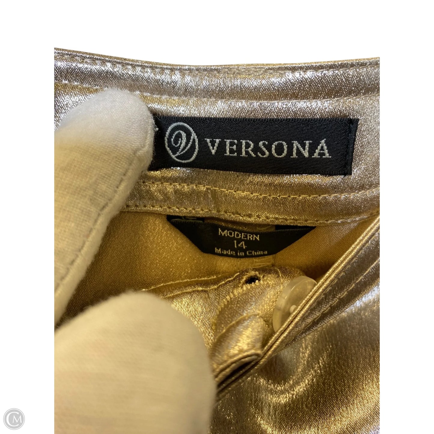 Pants Dress By Versona In Gold, Size: 14