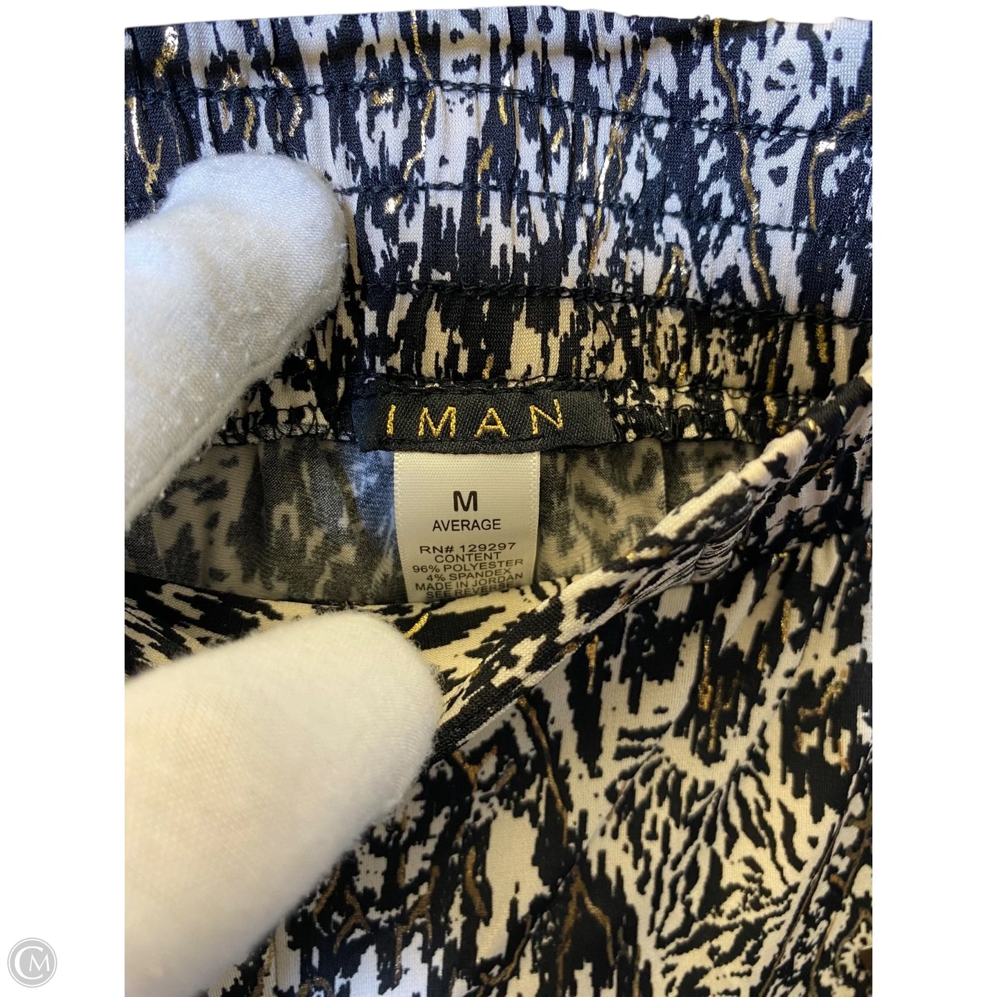 Pants Lounge By Clothes Mentor In Black & Cream, Size: 8