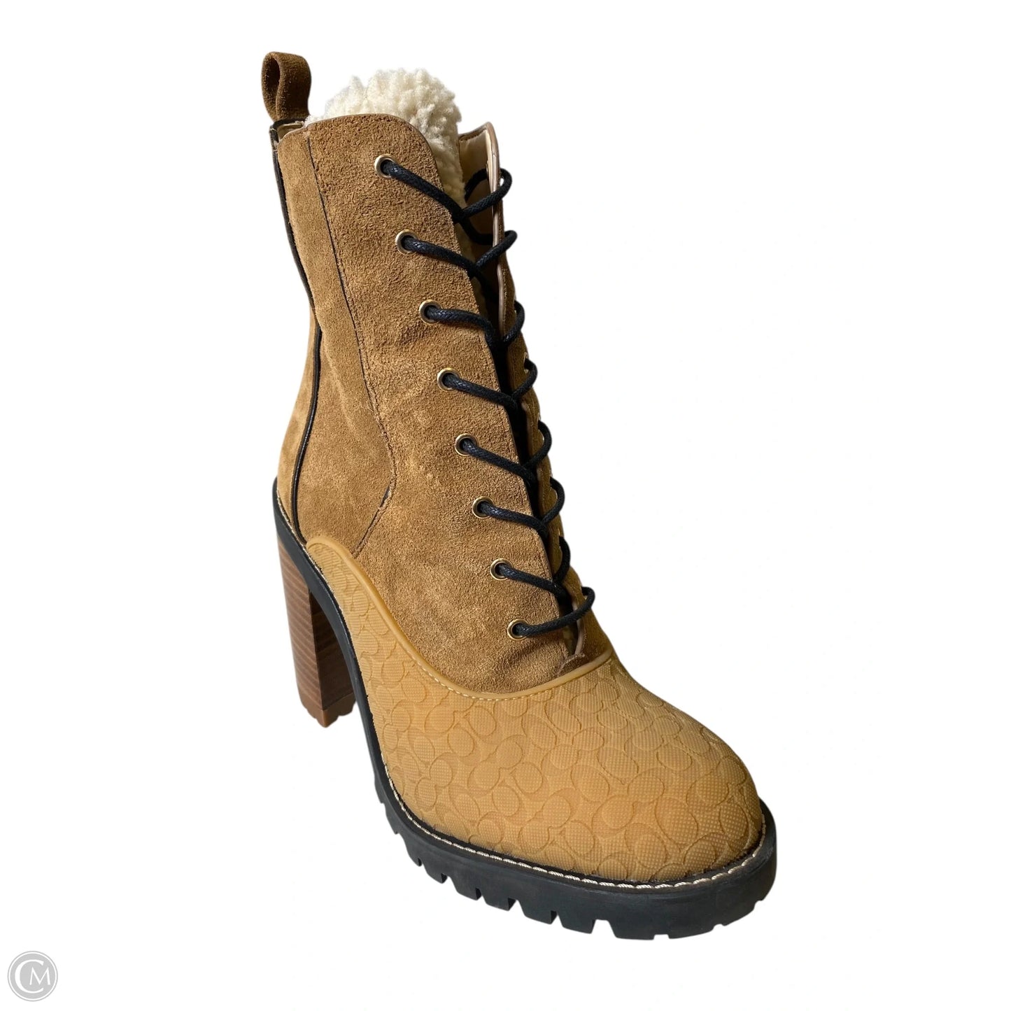 Boots Designer By Coach In Brown, Size: 8