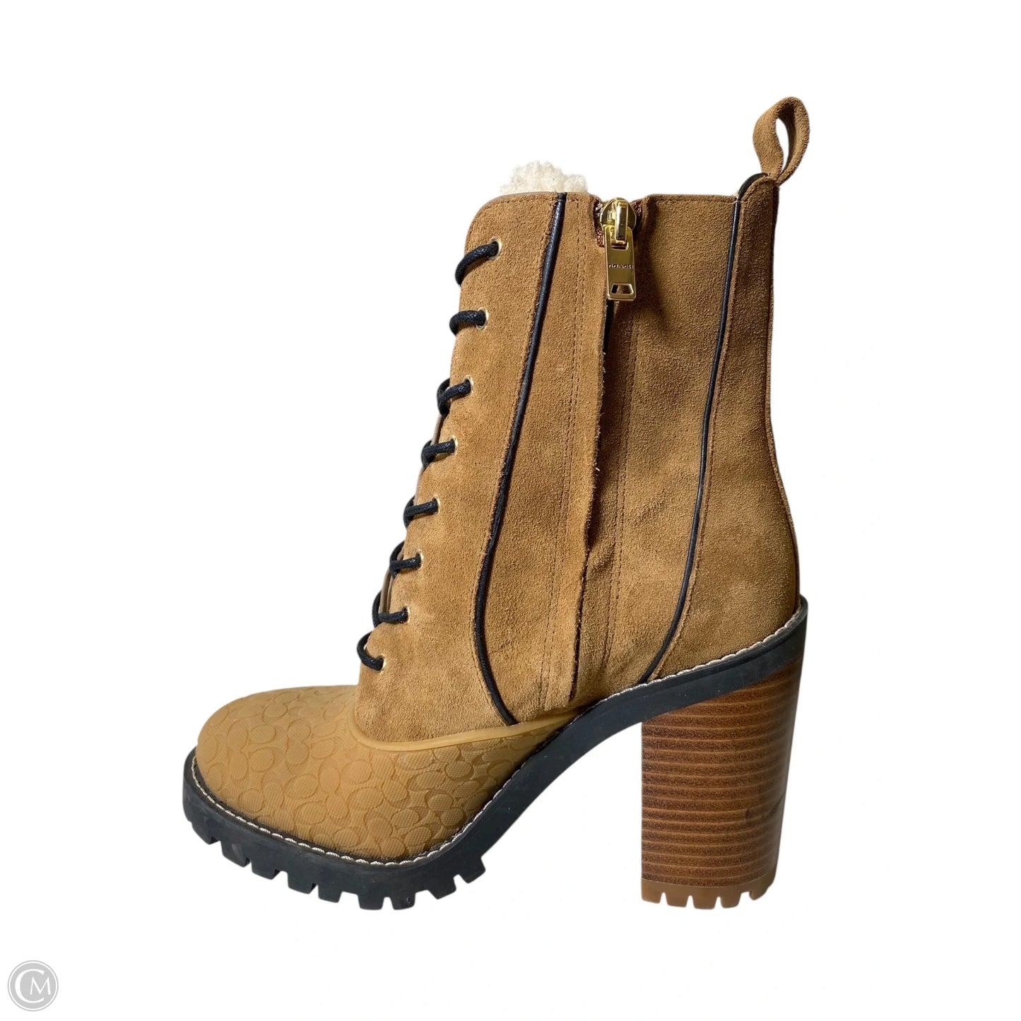 Boots Designer By Coach In Brown, Size: 8