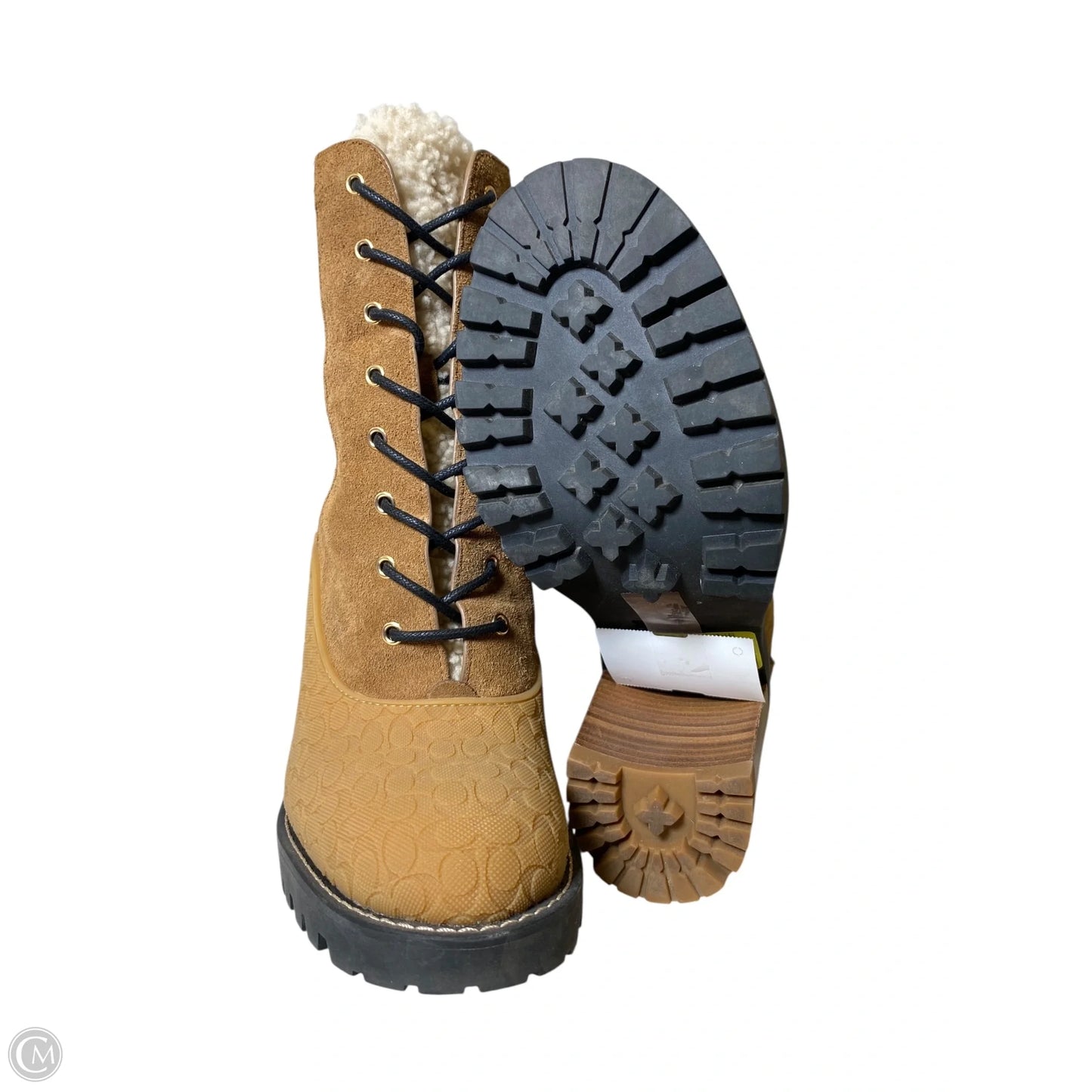 Boots Designer By Coach In Brown, Size: 8
