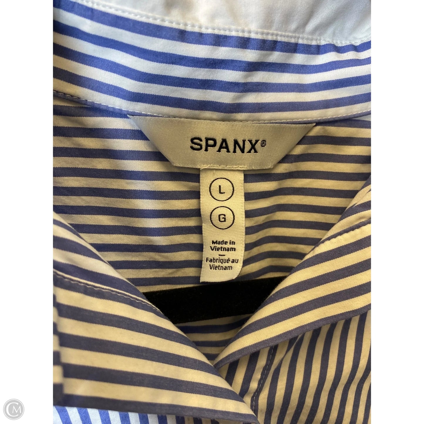 Dress Casual Midi By Spanx In Blue & White, Size: L