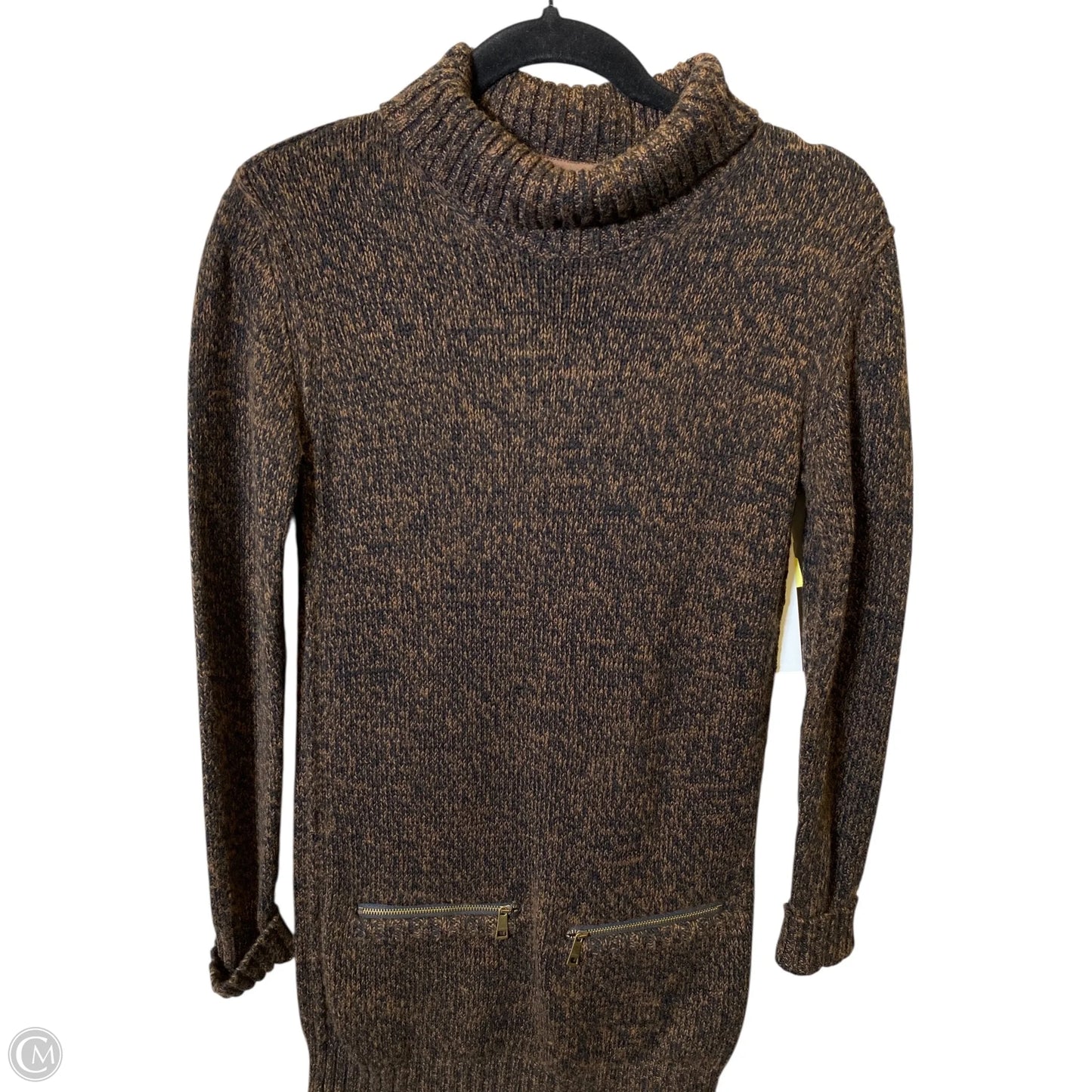 Dress Luxury Designer By Burberry In Black & Brown, Size: Xs