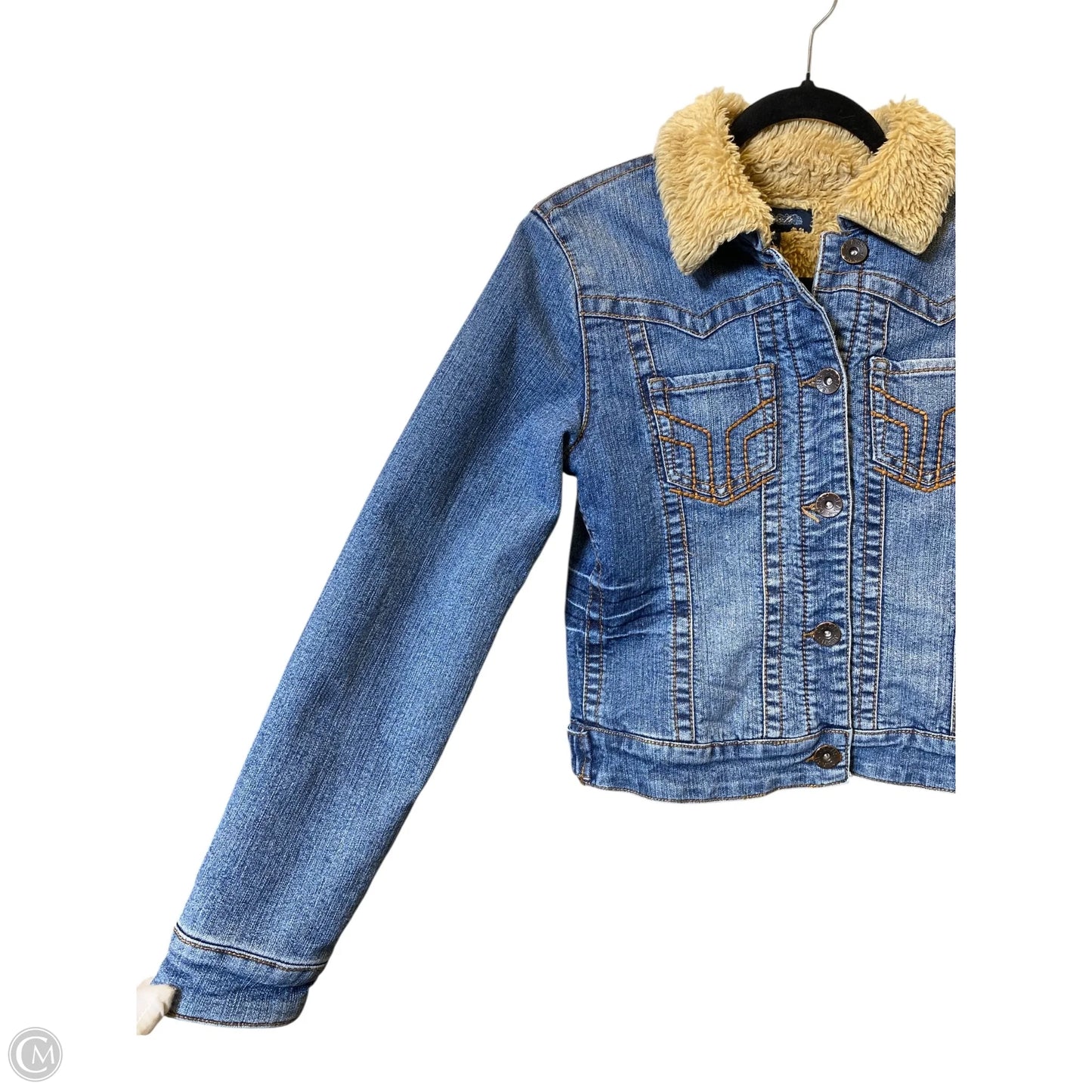 Jacket Denim By Clothes Mentor In Blue, Size: S