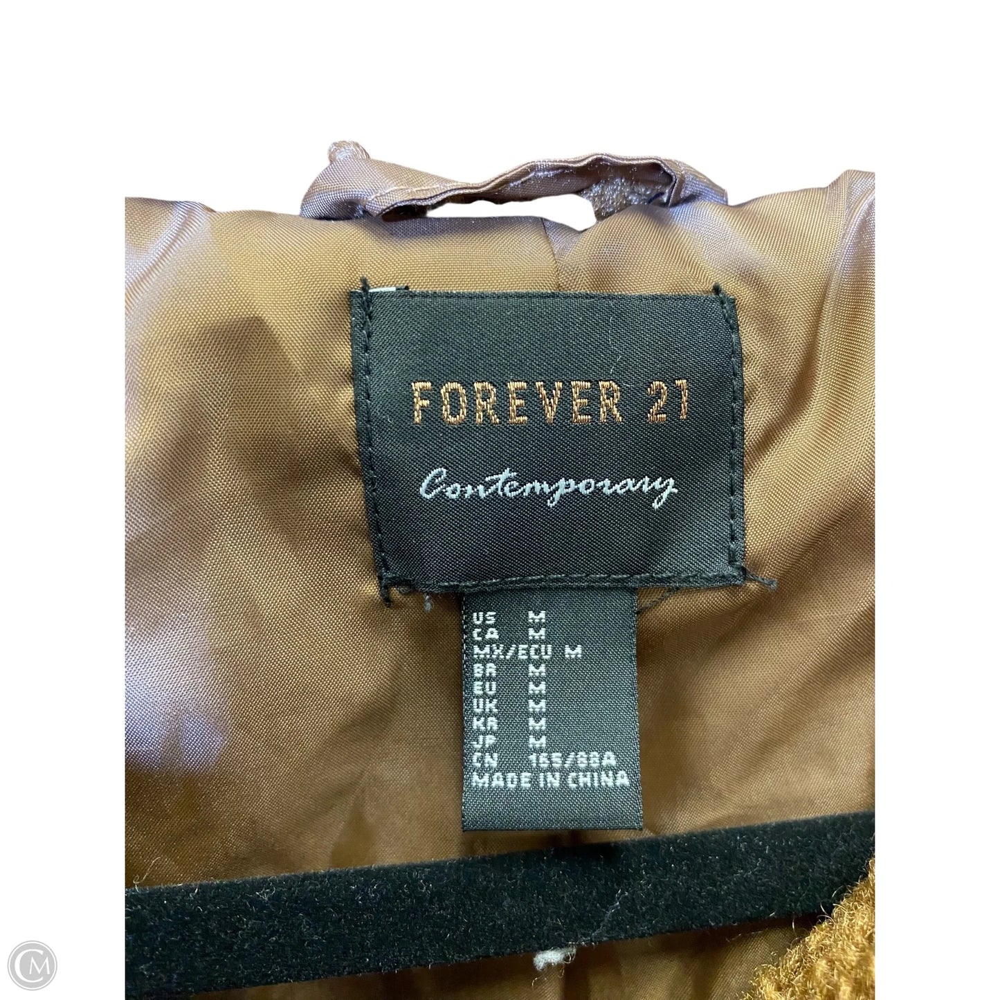 Jacket Faux Fur & Sherpa By Forever 21 In Brown, Size: M