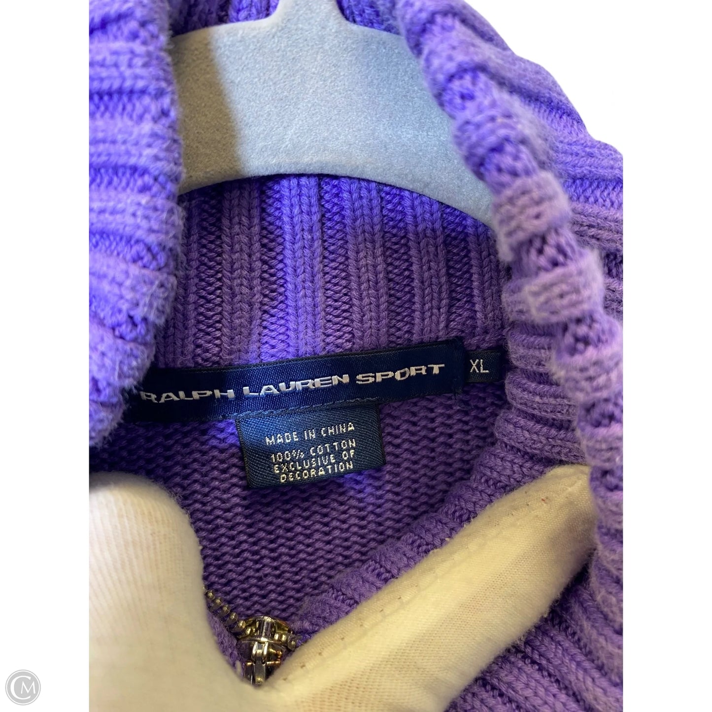 Sweater By Ralph Lauren In Purple, Size: Xl