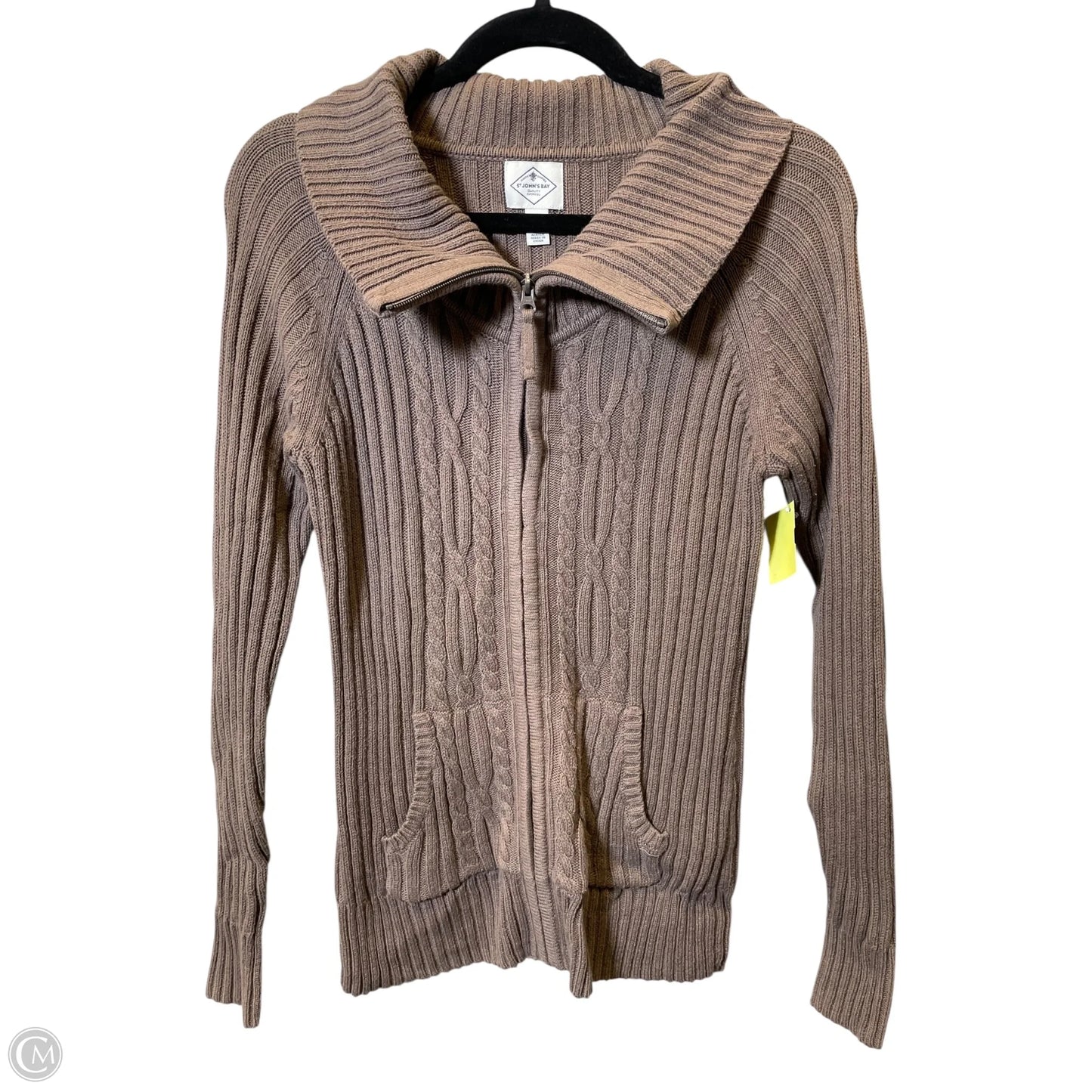 Sweater Cardigan By St Johns Bay In Brown, Size: M
