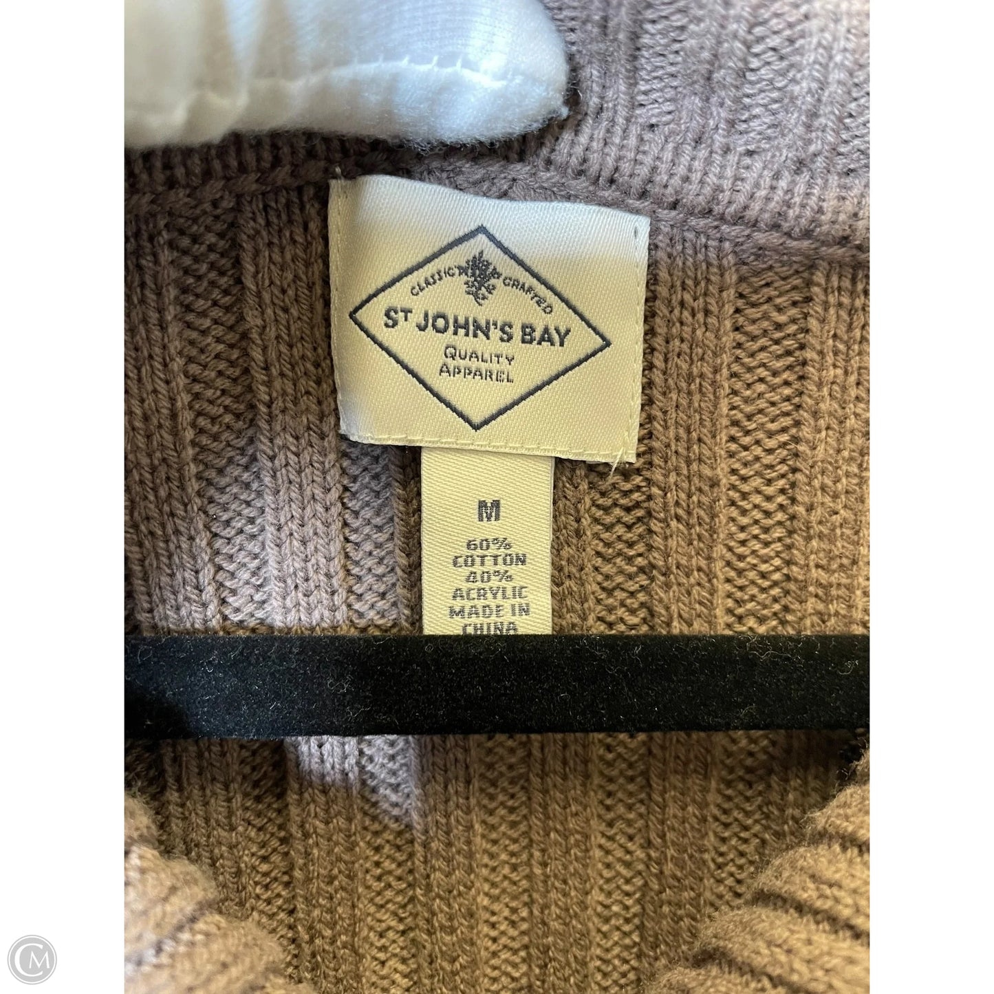 Sweater Cardigan By St Johns Bay In Brown, Size: M