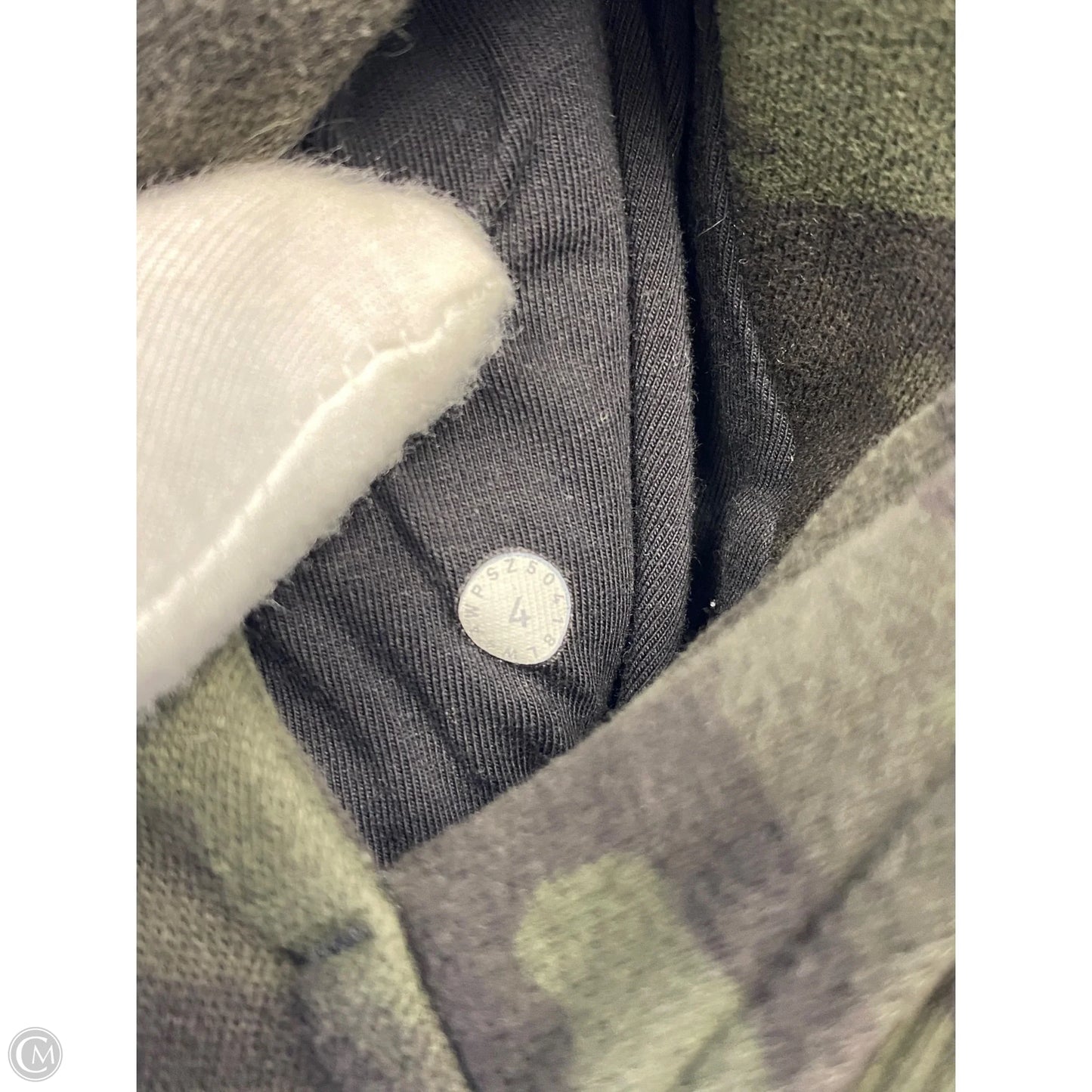 Athletic Jacket By Lululemon In Black & Green, Size: 4