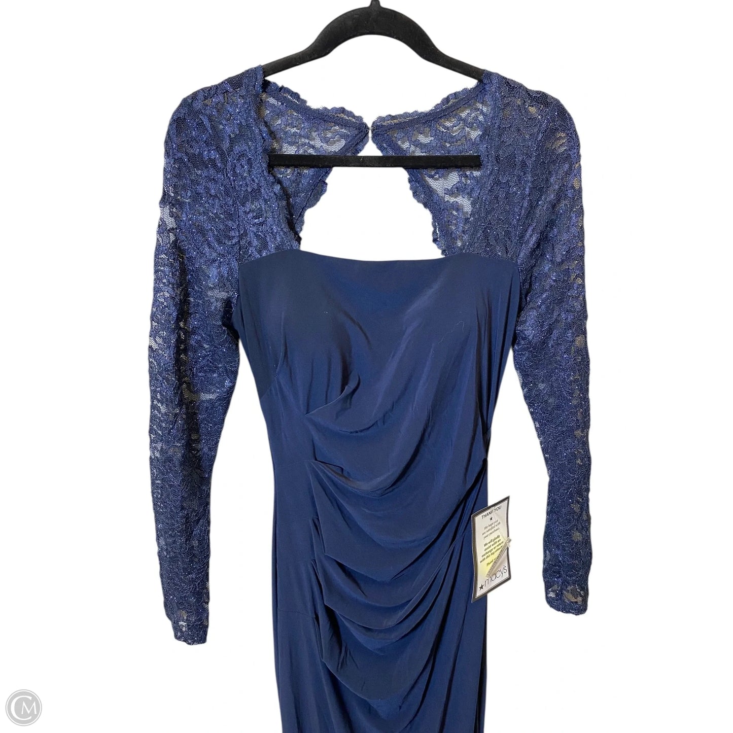 Dress Party Long By Betsy And Adam In Navy, Size: 4